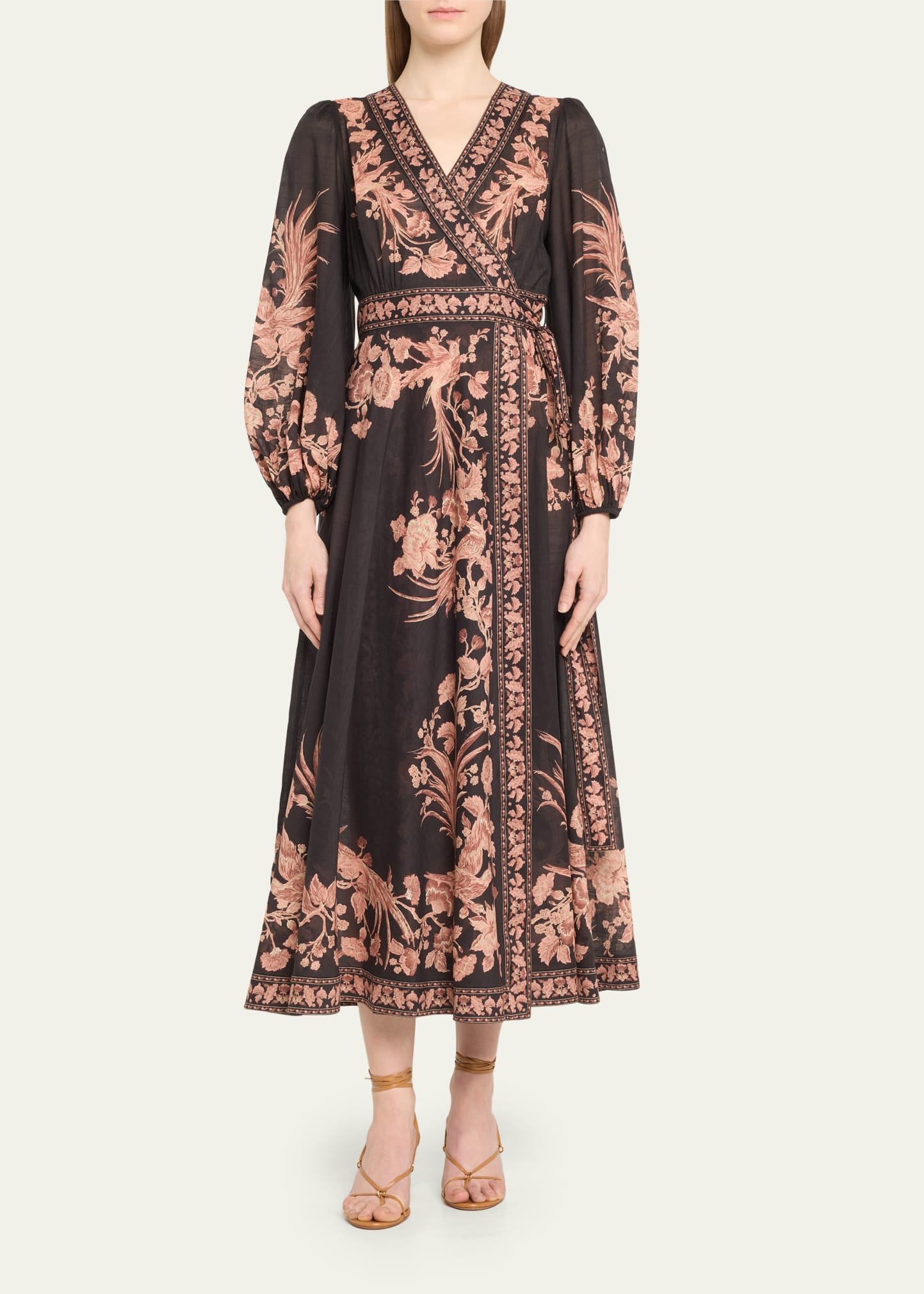 Zimmermann Waverly Wrap Midi Dress - Bergdorf Goodman
