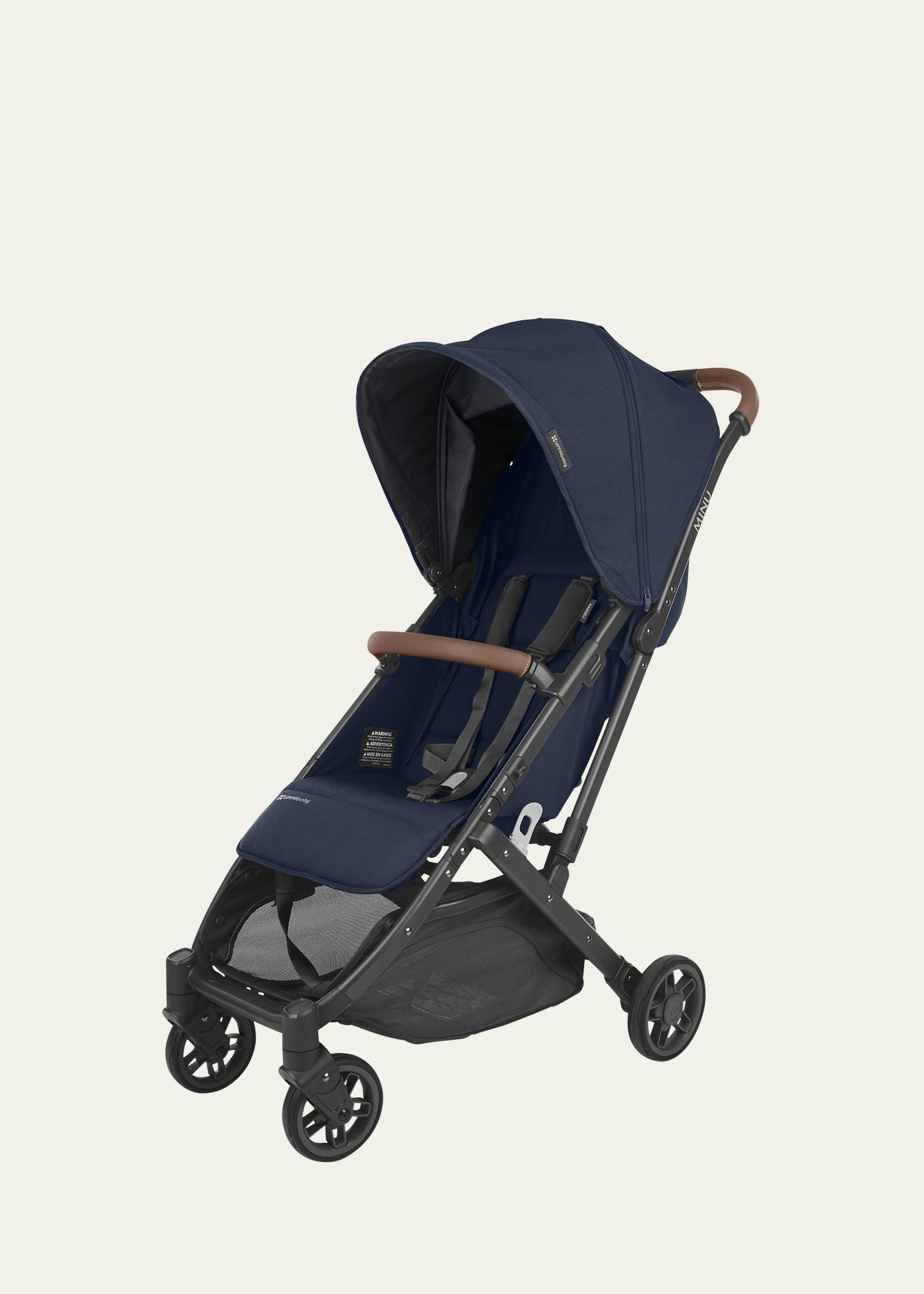 UPPAbaby Minu V2 Stroller - Noa - Navy Carbon Frame Saddle Leather 