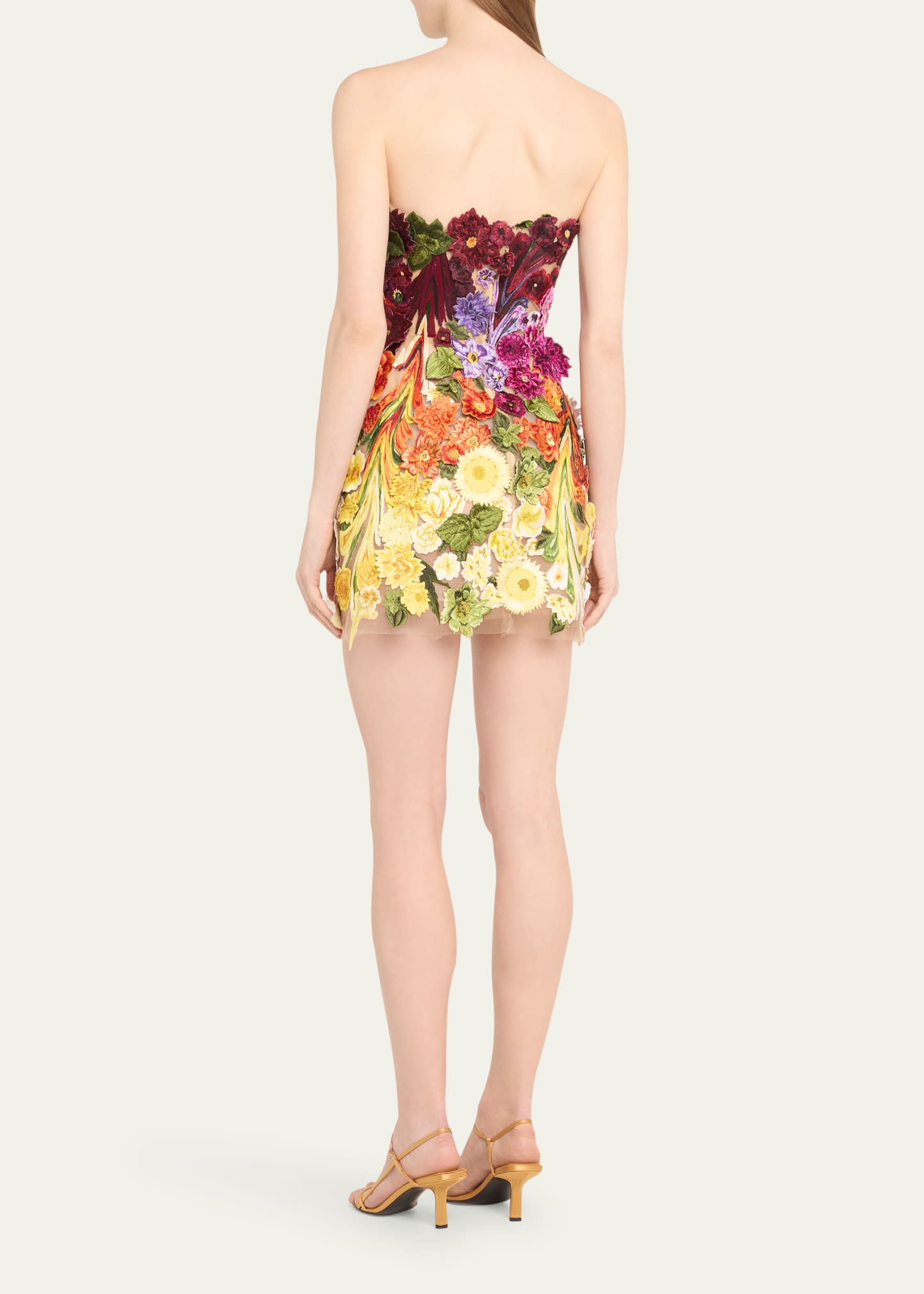 Oscar de la Renta★素敵！Floral Print Mini Dress Oscar de la Renta Floral-Print Belted Zip-Front Twill Mini