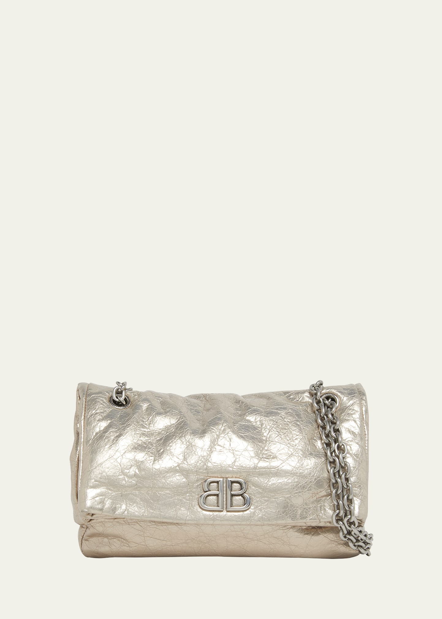 Balenciaga Monaco Small Metallic Leather Shoulder Bag - Bergdorf