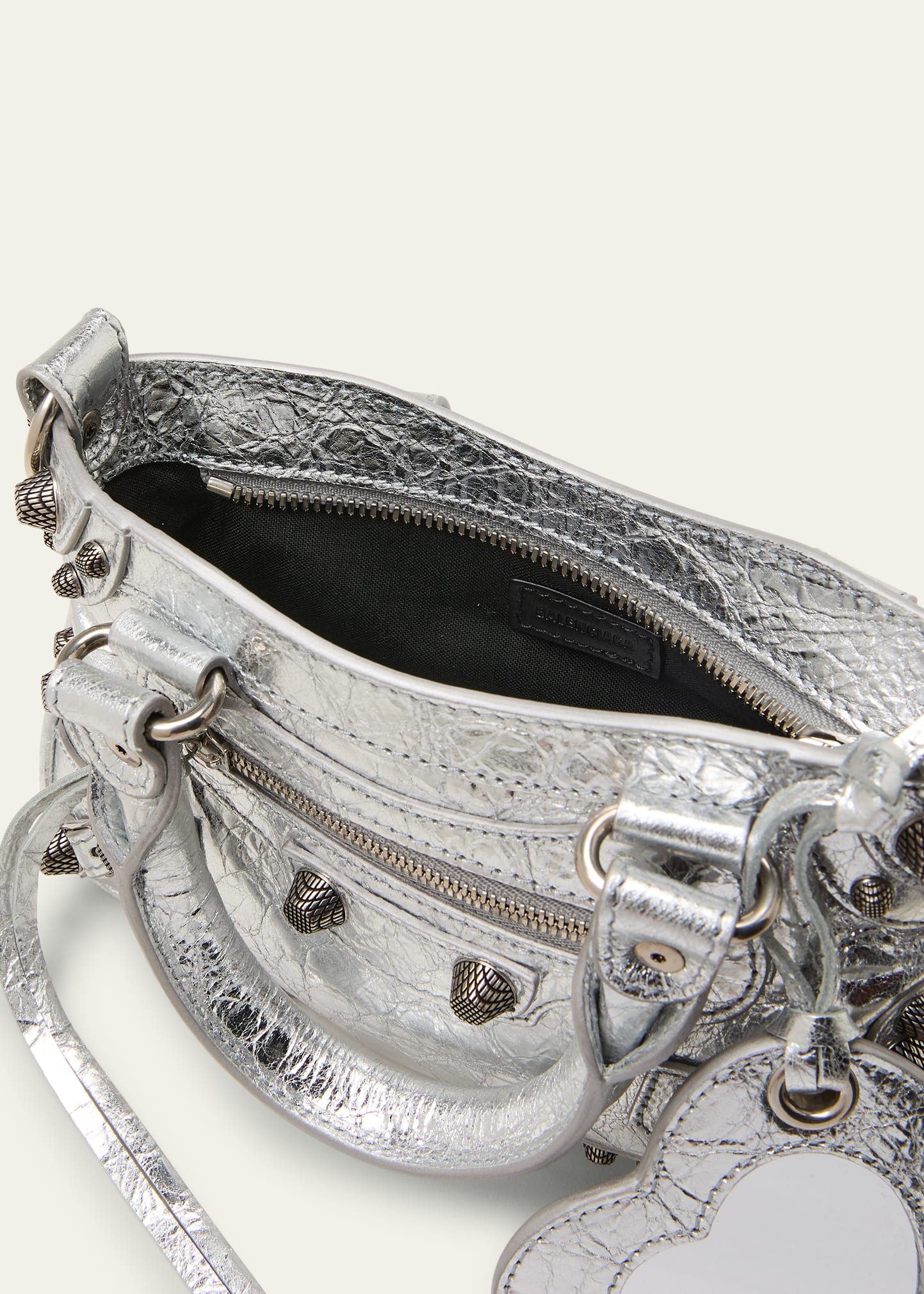 Balenciaga Neo Cagole Mini Metallic Leather Tote Bag - Bergdorf