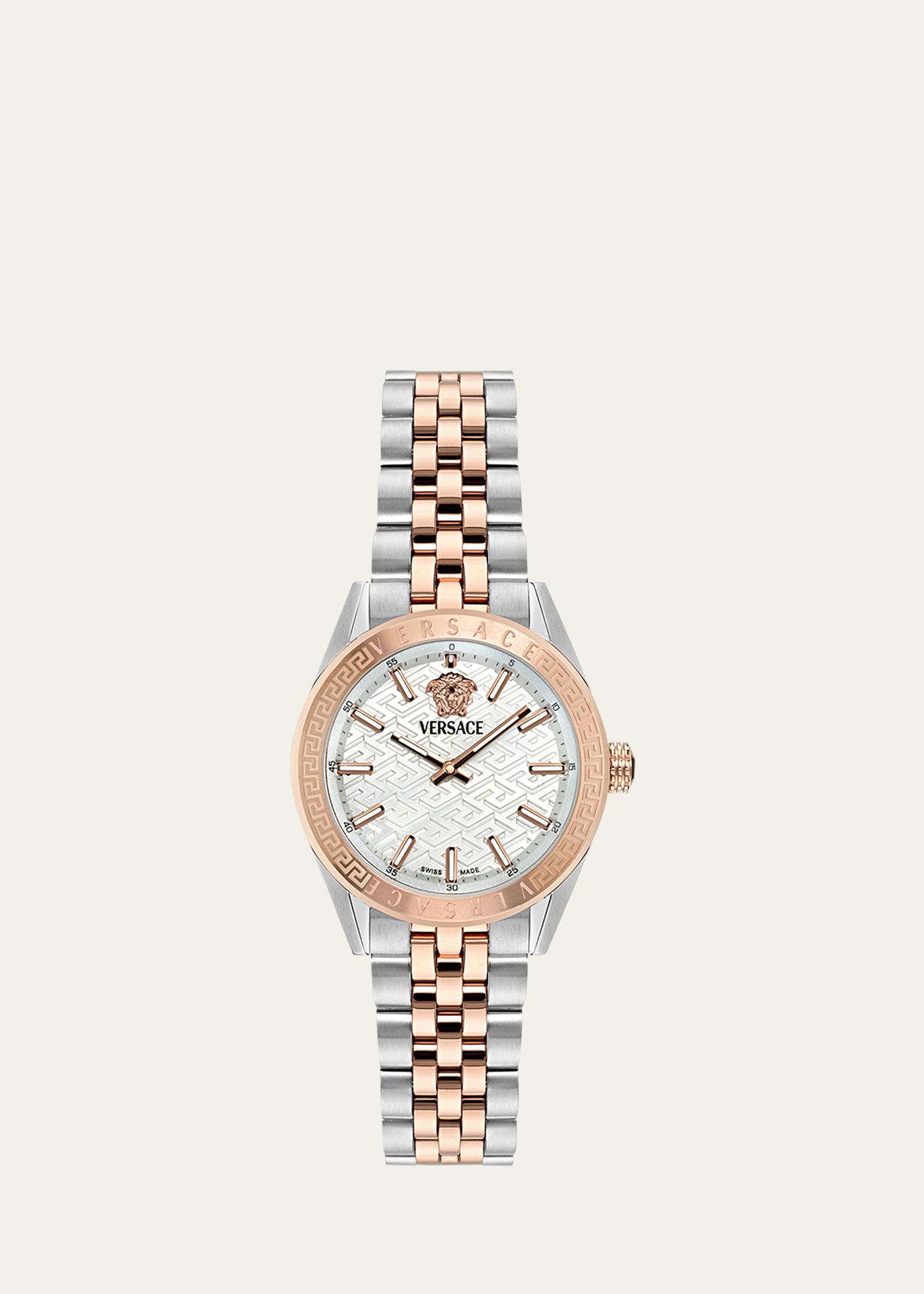 WOW! Versace 36mm Two Tone Diamond Watch! NEW Versace Shows Its Love Of Diamonds In Latest Capsule Watch  main image 2