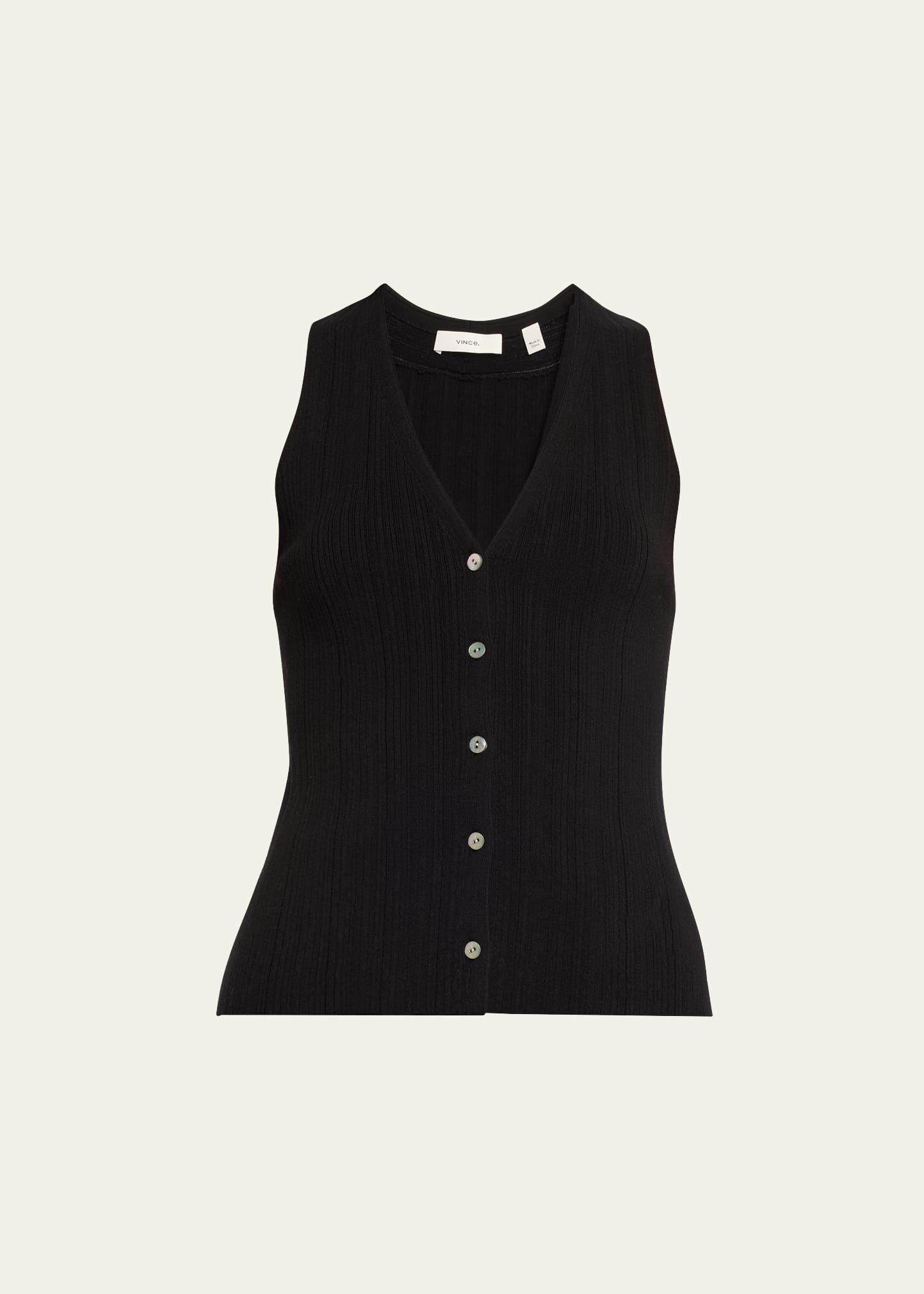 Vince Button Front Knit Tank Top Bergdorf Goodman