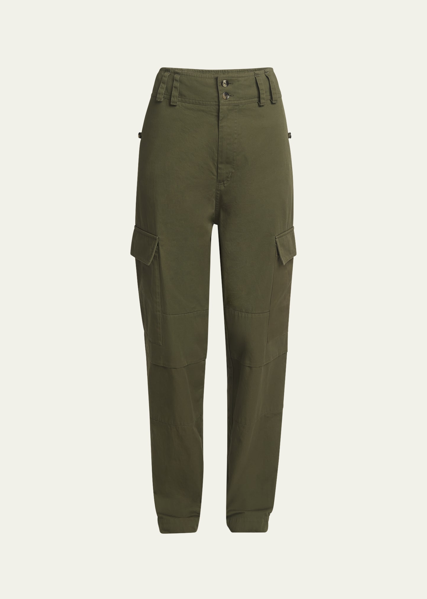 Saint Laurent High-Rise Straight-Leg Cargo Trousers