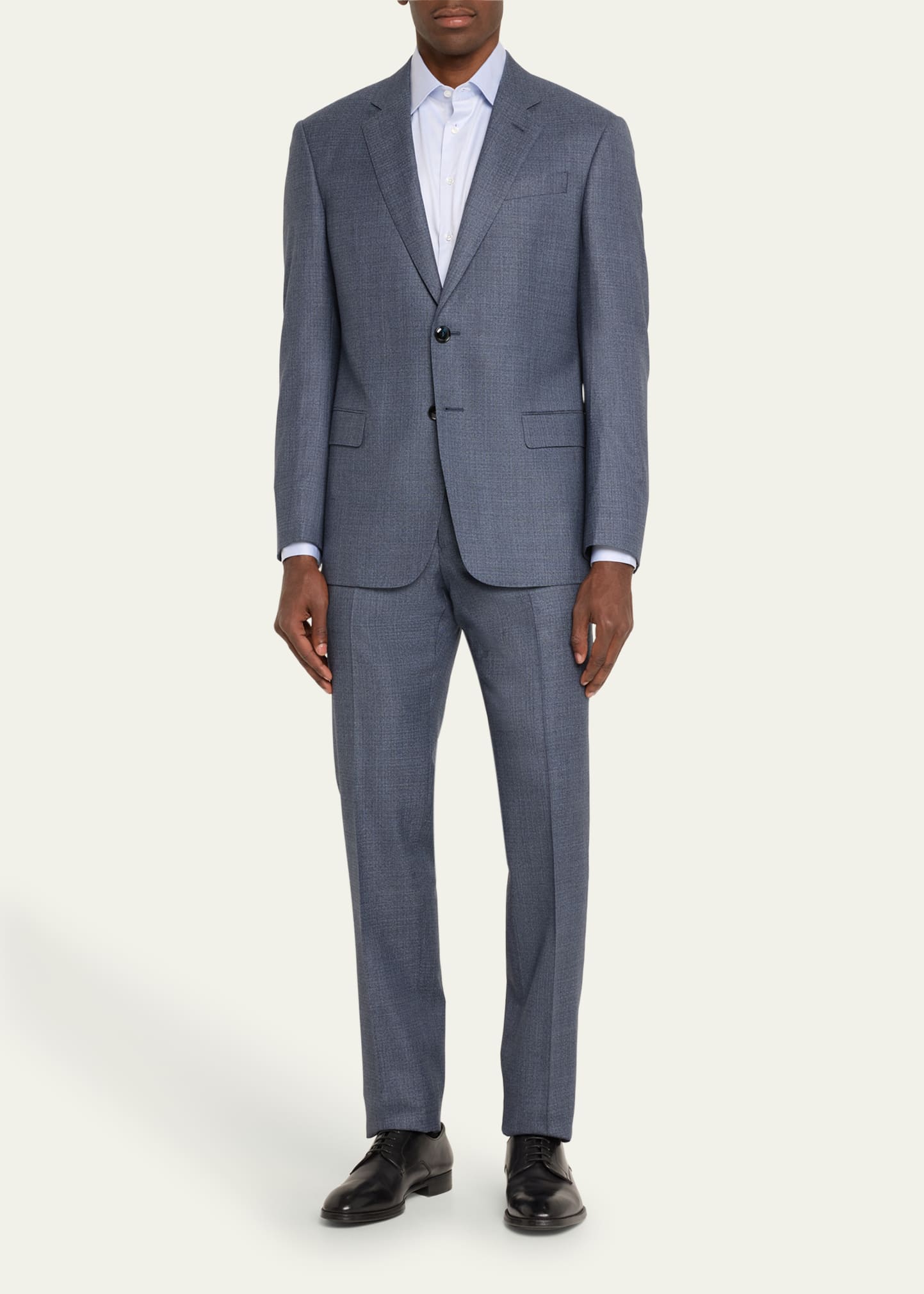 Giorgio Armani Men's Micro-Squares Wool Classic Fit Suit