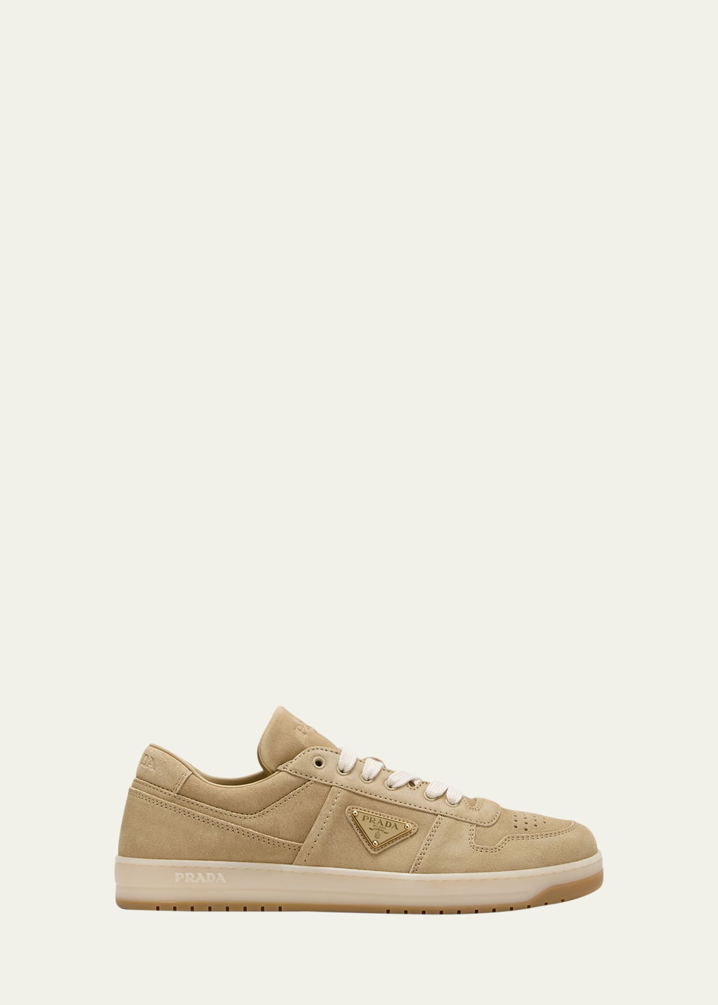 スニーカー [PRADA] Downtown Sneaker In Delave Suede 0400021423103_BEIGEKHAKI?wid=