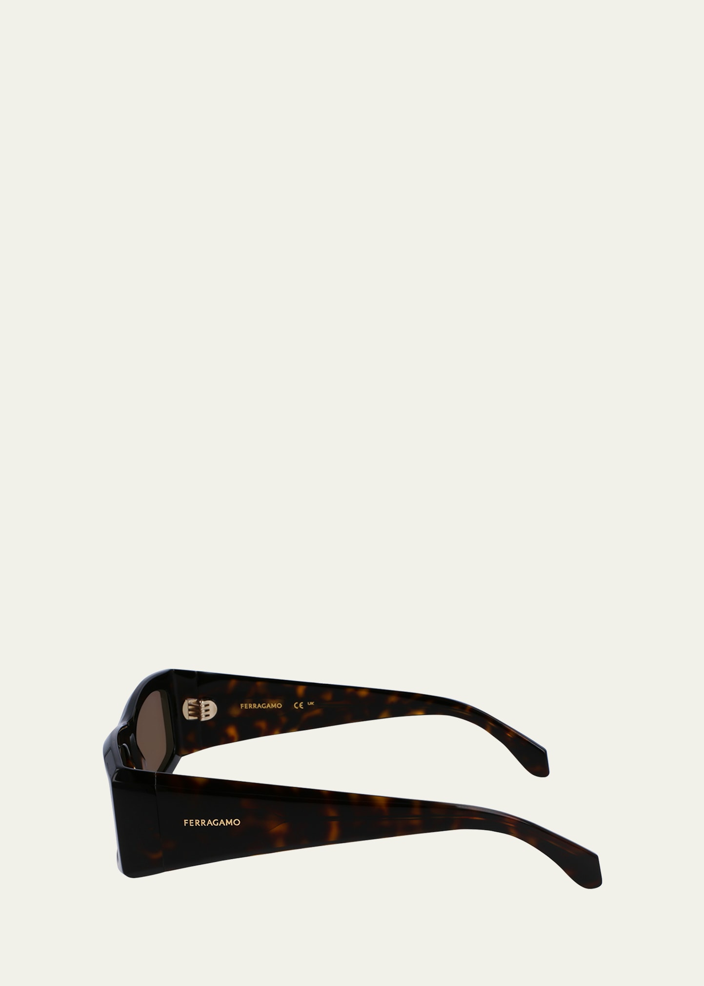 Ferragamo Men's Classic Logo Acetate Rectangle Sunglasses, 57mm