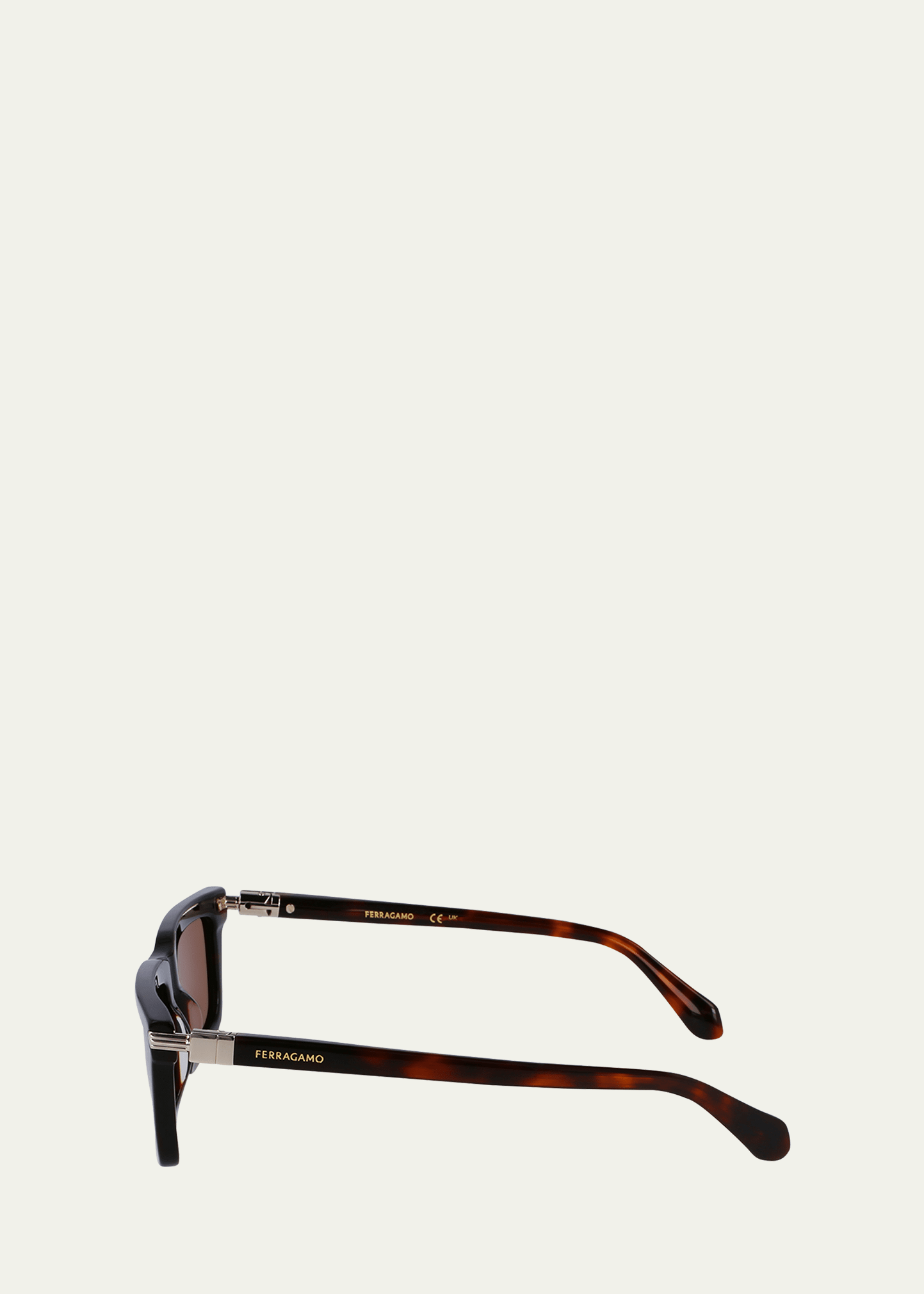 Ferragamo Men's Prisma Modified Acetate Rectangle Sunglasses, 53mm