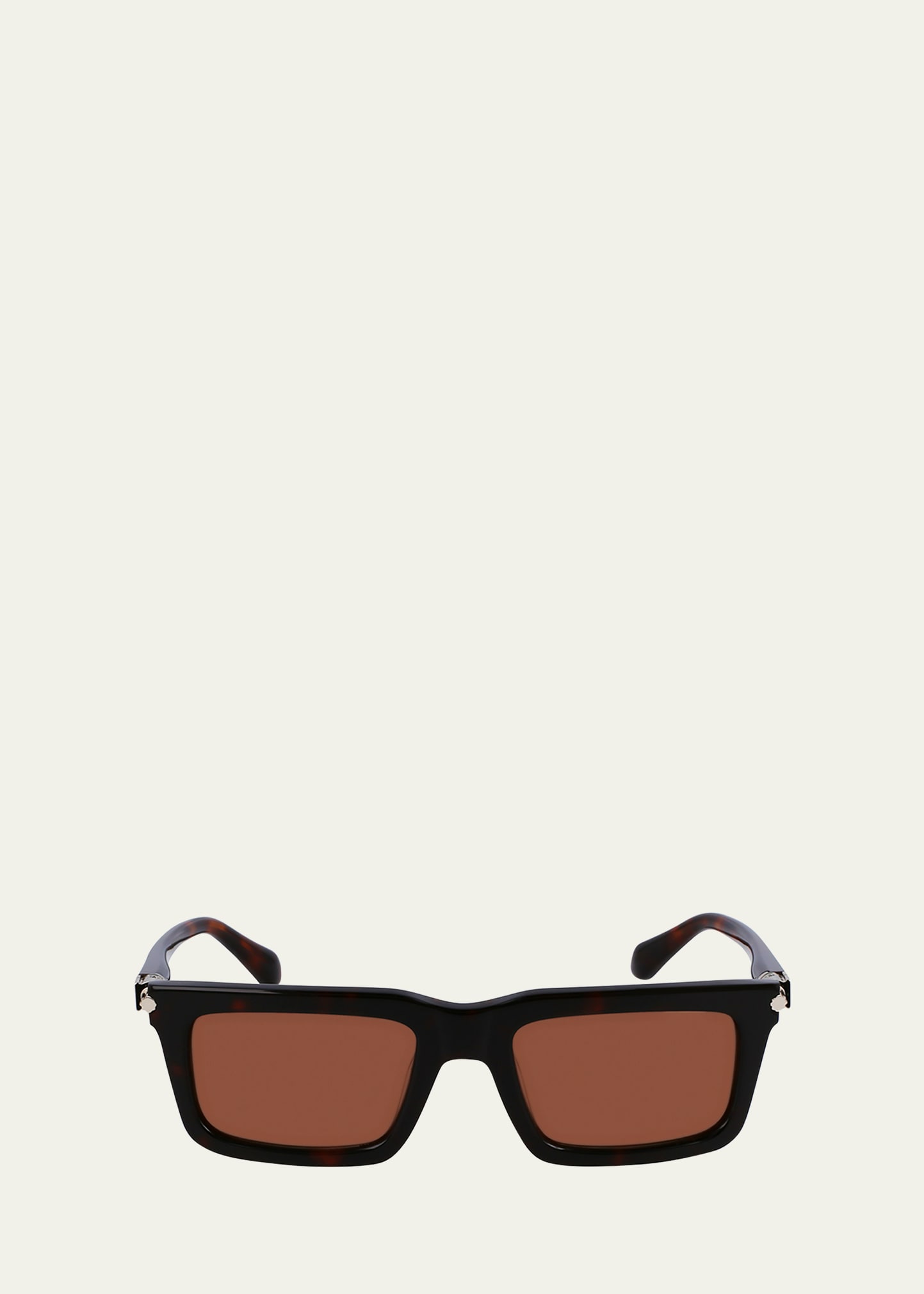Ferragamo Men's Prisma Modified Acetate Rectangle Sunglasses, 53mm