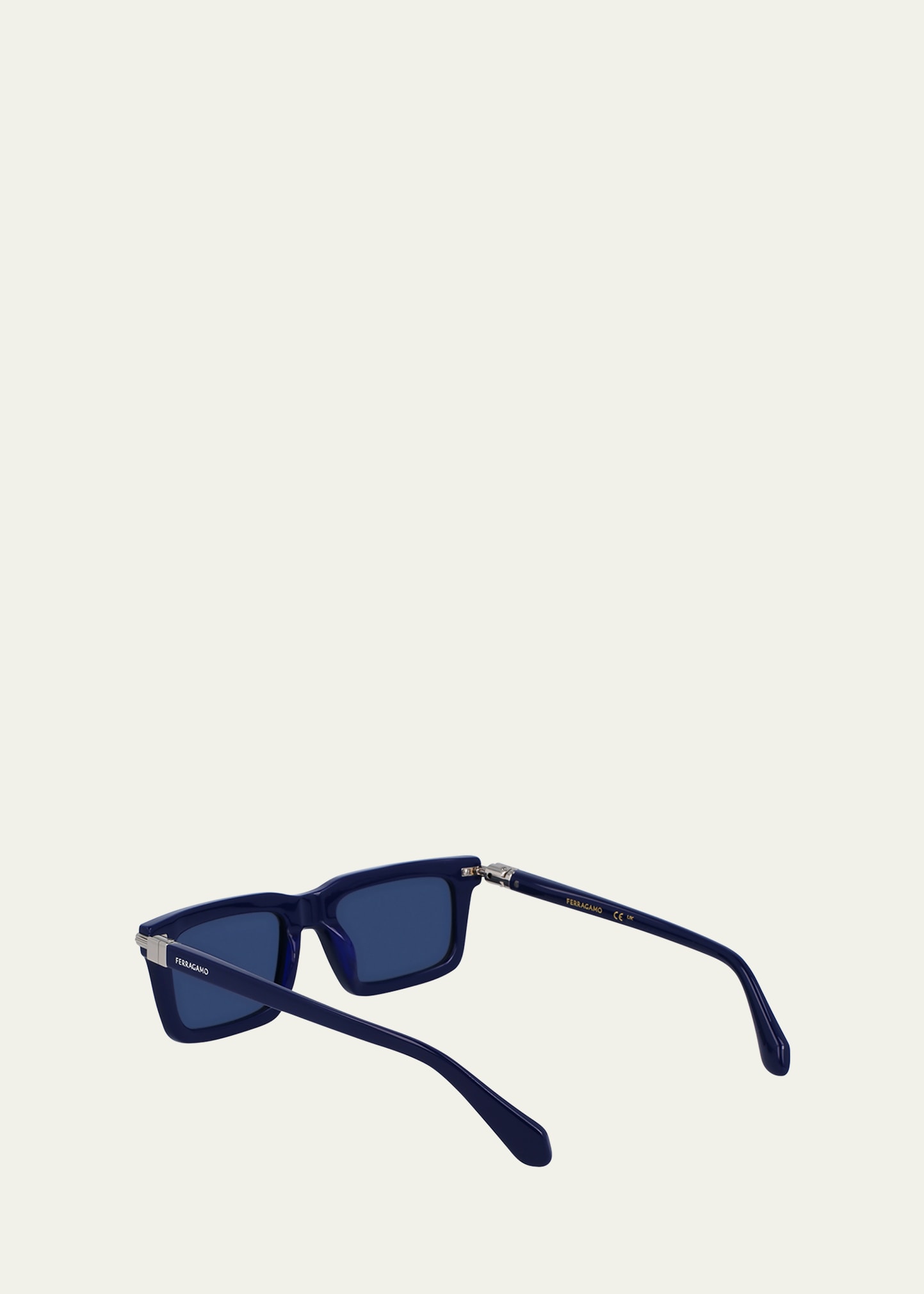 Ferragamo Men's Prisma Modified Acetate Rectangle Sunglasses, 53mm