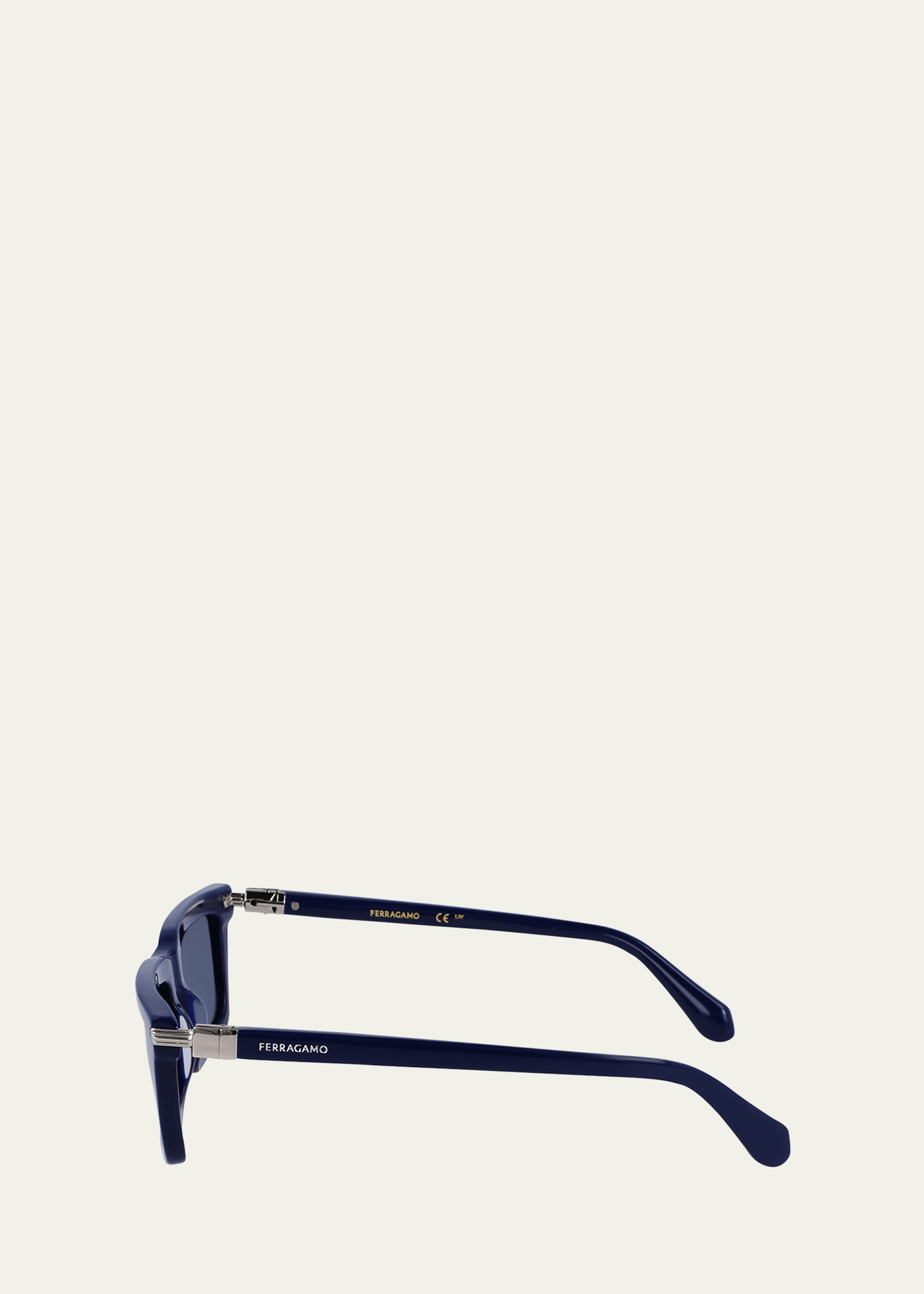 Ferragamo Men's Prisma Modified Acetate Rectangle Sunglasses, 53mm