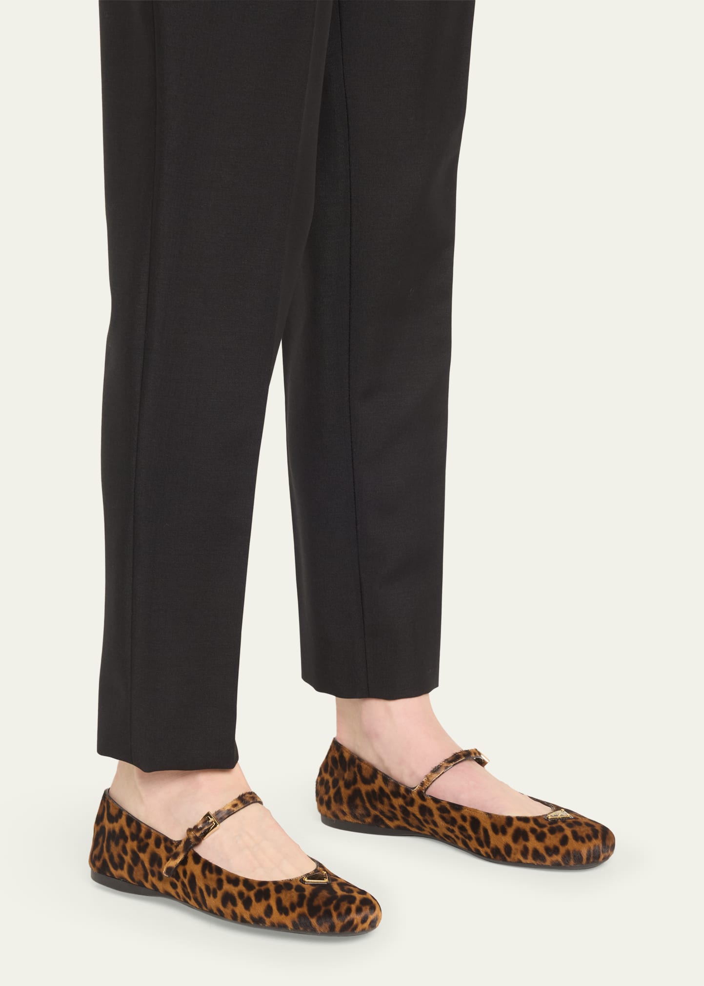 Prada Leopard Mary Jane Ballerina Flats - Bergdorf Goodman