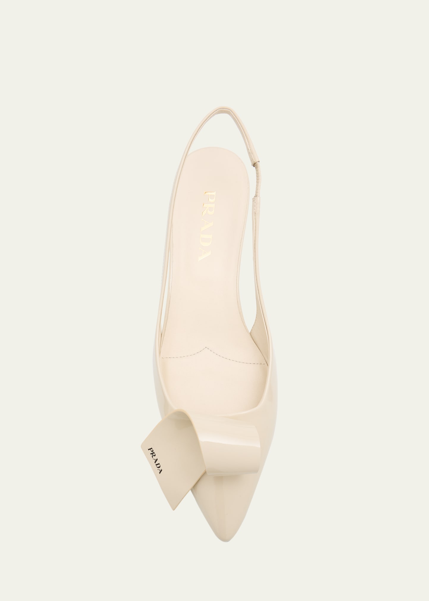 Prada Vernice Patent Ribbon Slingback Ballerina Pumps Bergdorf
