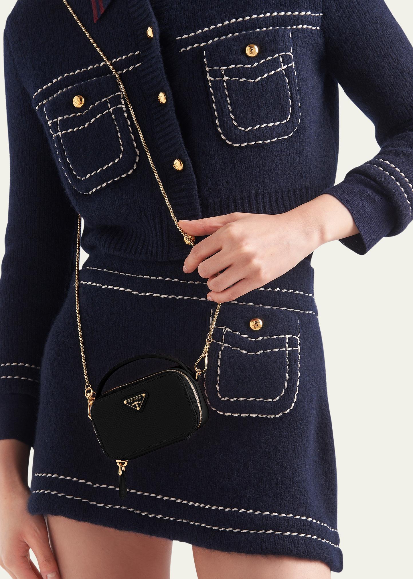 Prada Mini Zip Saffiano Leather Crossbody Bag - Bergdorf Goodman