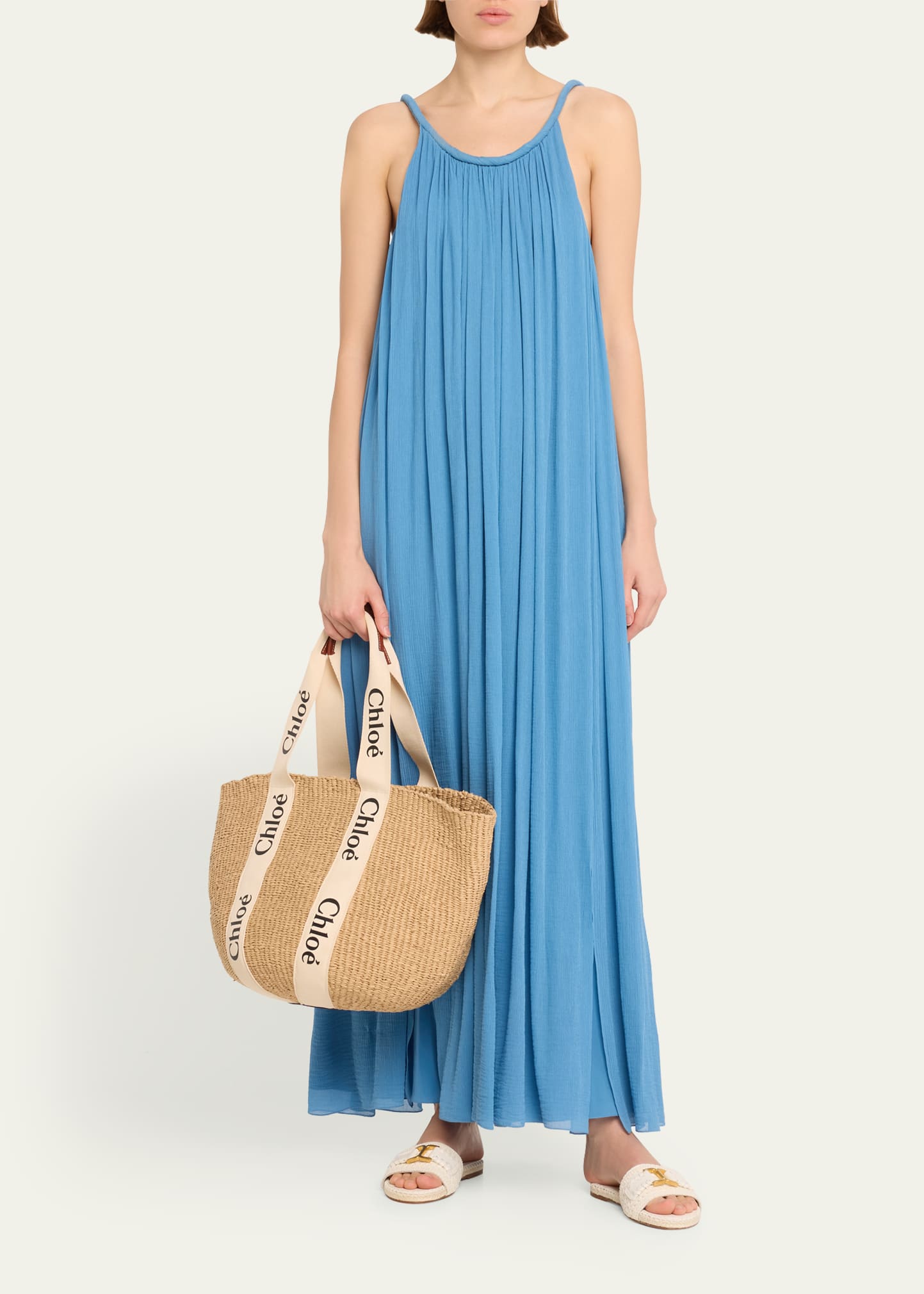 white christmas dresses Sheer White Chiffon Clip Dot Maxi Dress