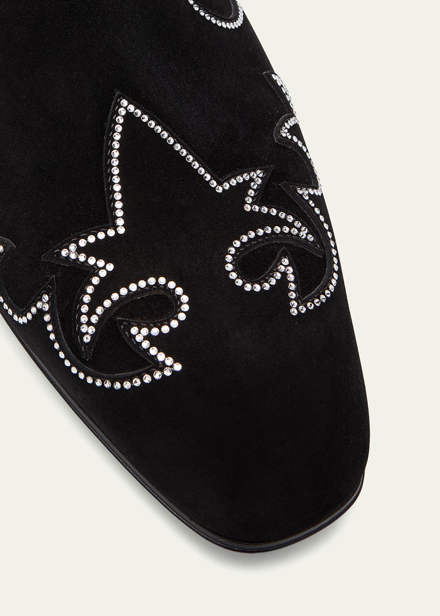 Christian Louboutin Gray and Black Embellished Loafers.?️ Christian Louboutin Loafers | The RealReal main image 3