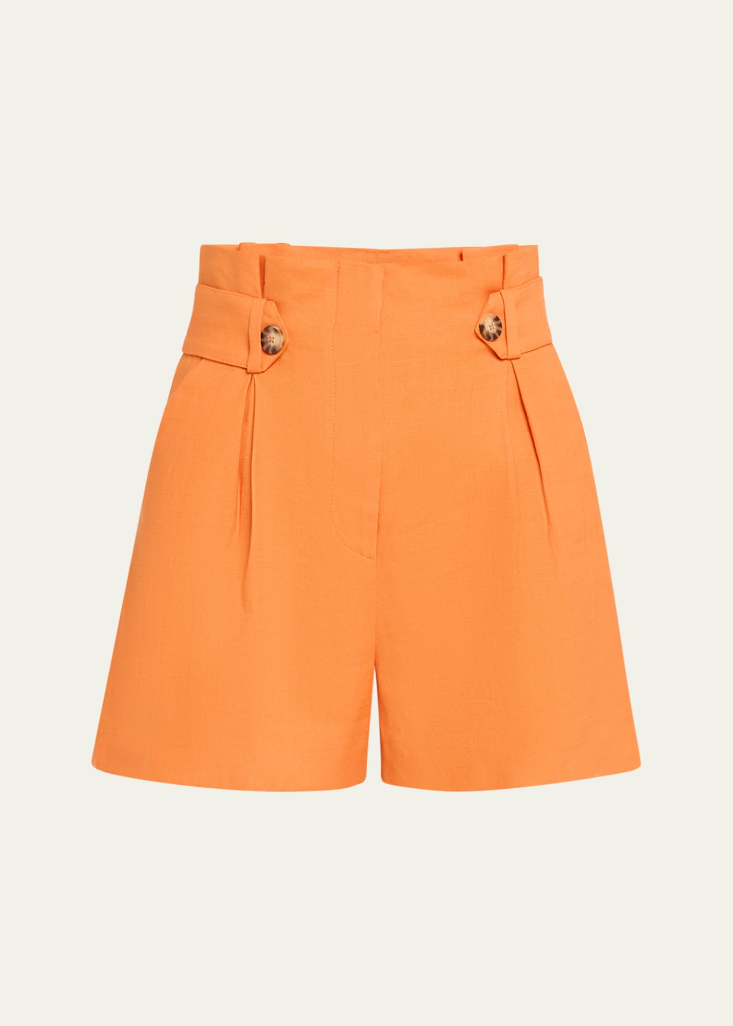 Veronica Beard Franzi Stretch-Linen Shorts Bergdorf Goodman
