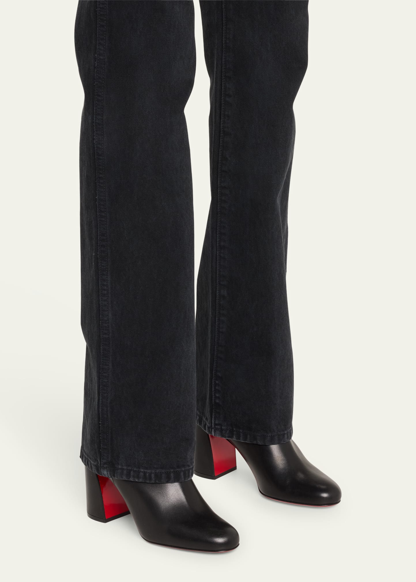 Christian Louboutin 85mm Turelastic Leather Ankle Booties