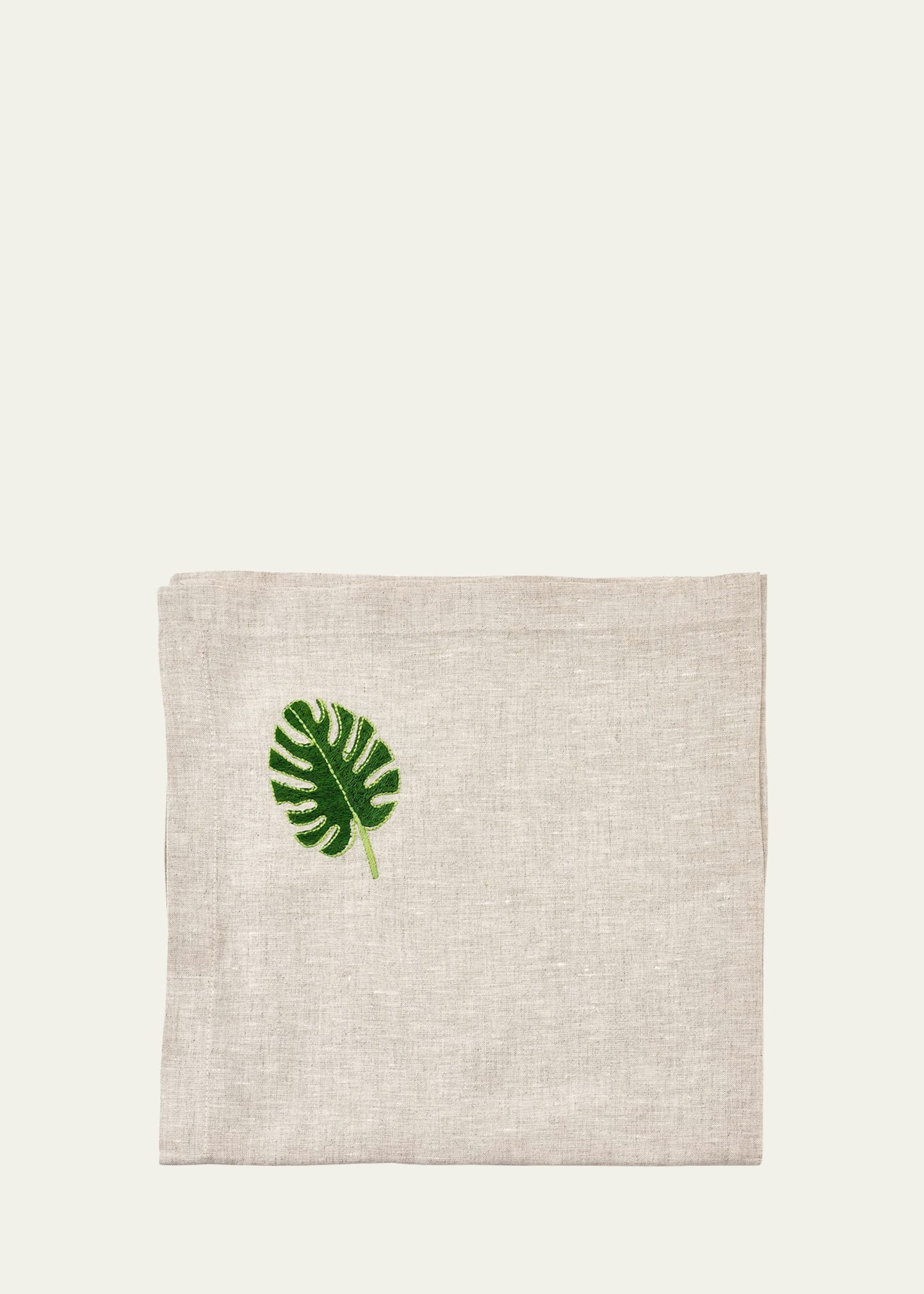 Deborah Rhodes Flax Palm Leaves Napkin