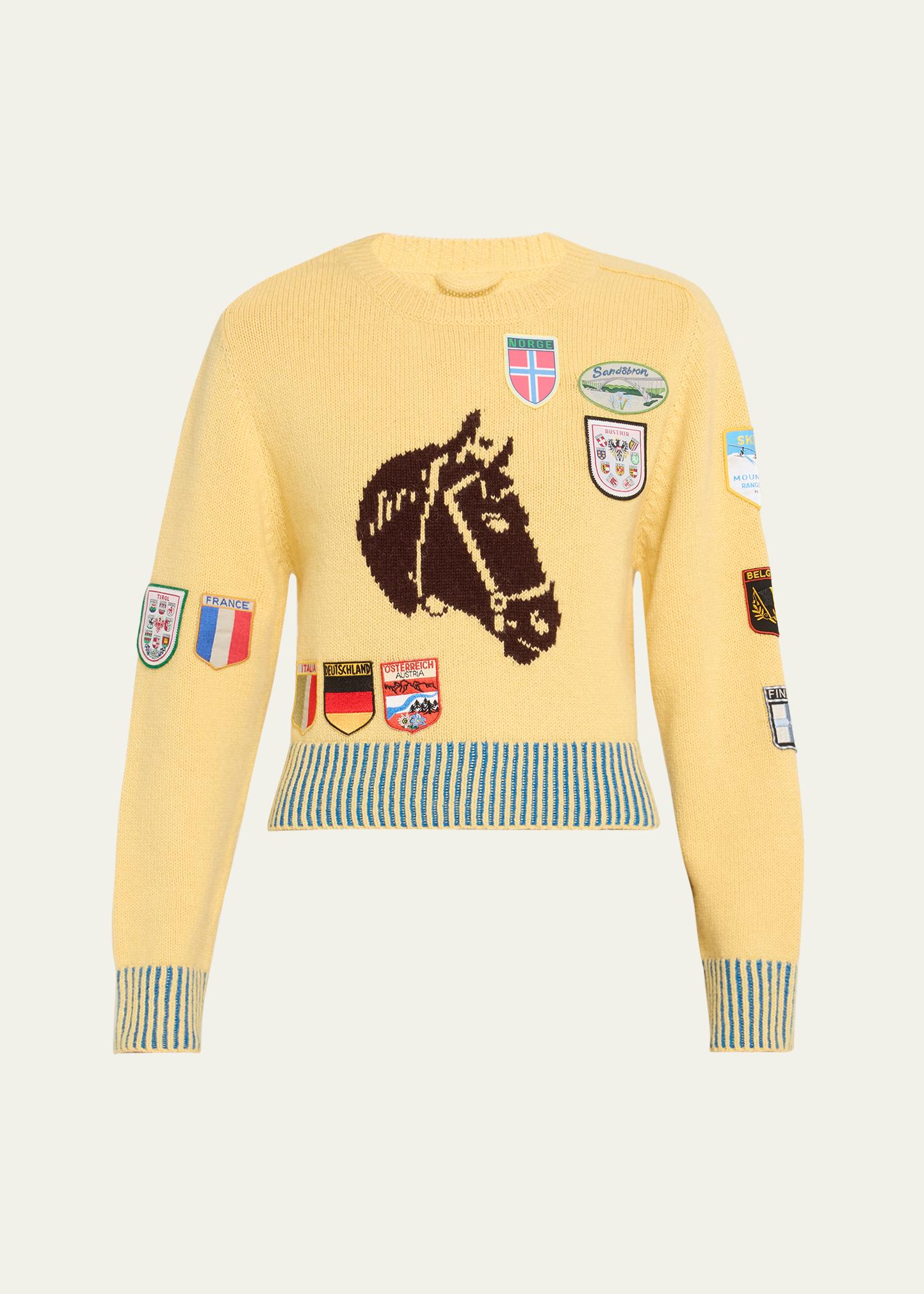 Bode Pony Silhouette Alpaca Wool Sweater - Bergdorf Goodman