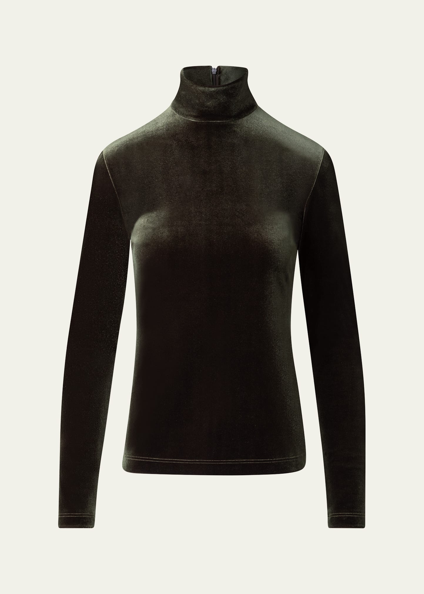 Velvet roll neck top discount