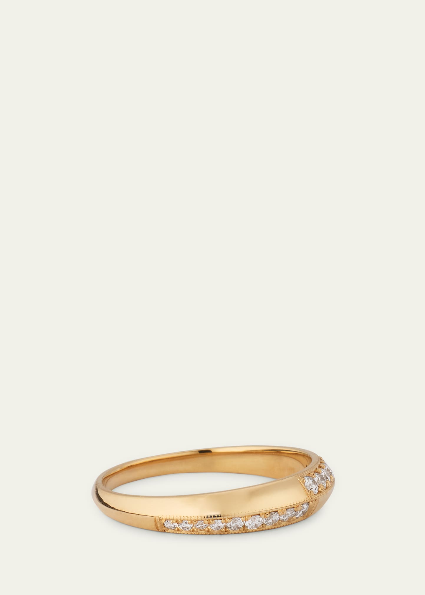 Lizzie Mandler Fine Jewelry Petite Crescent Ring with Diamonds