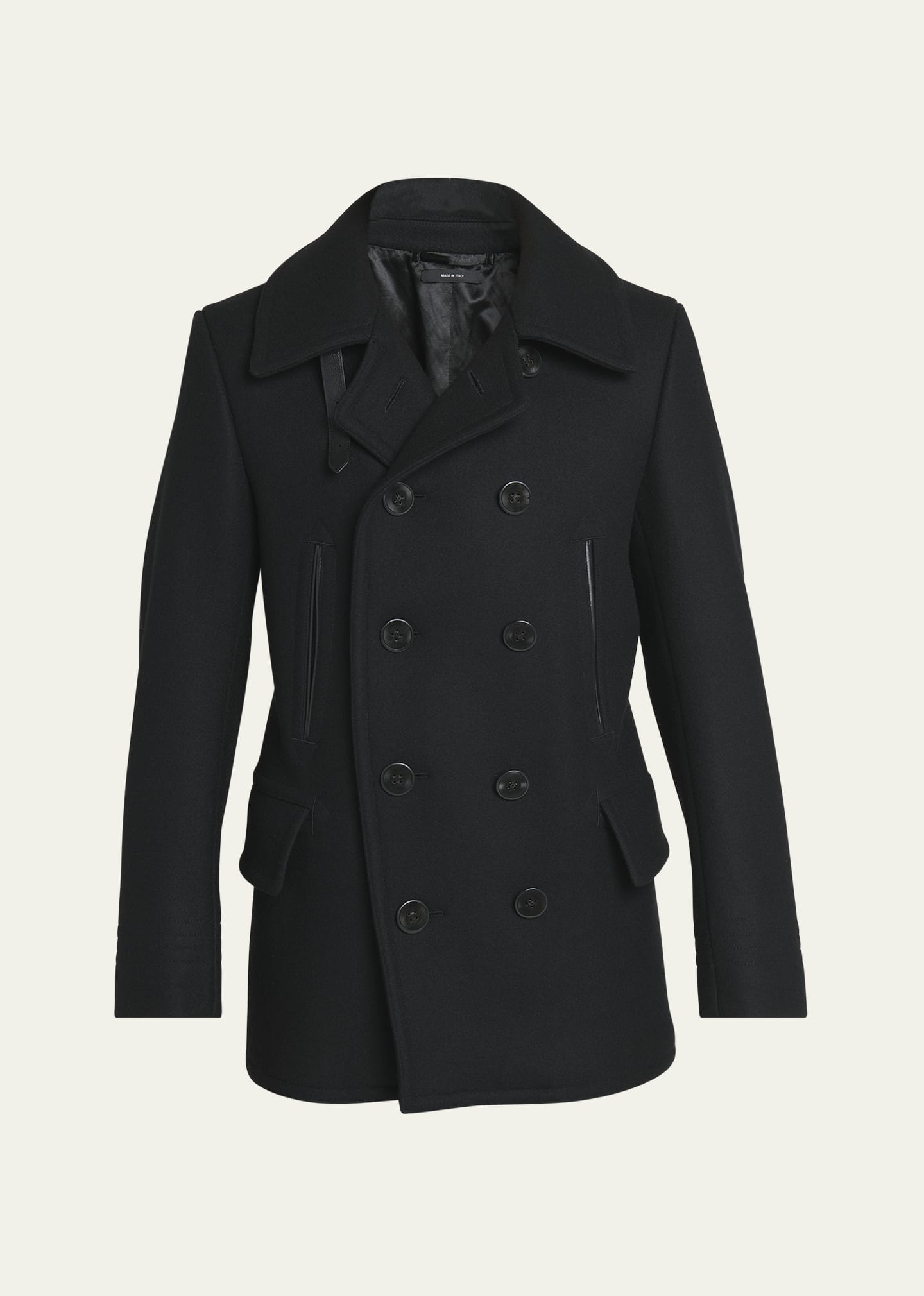 Peacoat double breasted mens best sale