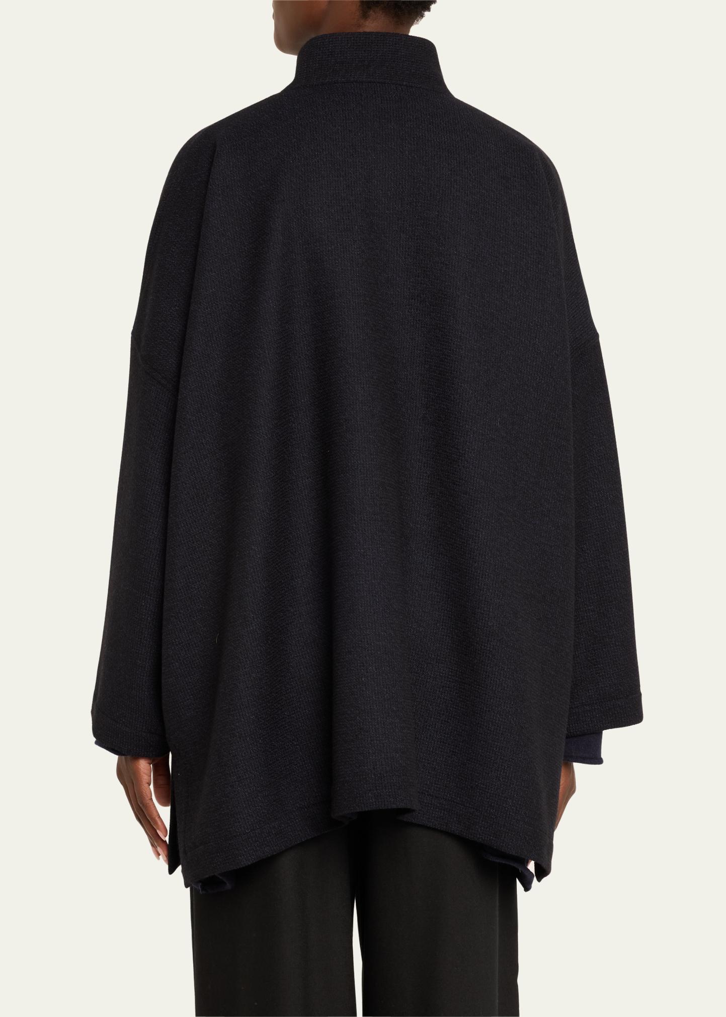 Eskandar Wide Open Stand Collar Jacket (Long Length) - Bergdorf