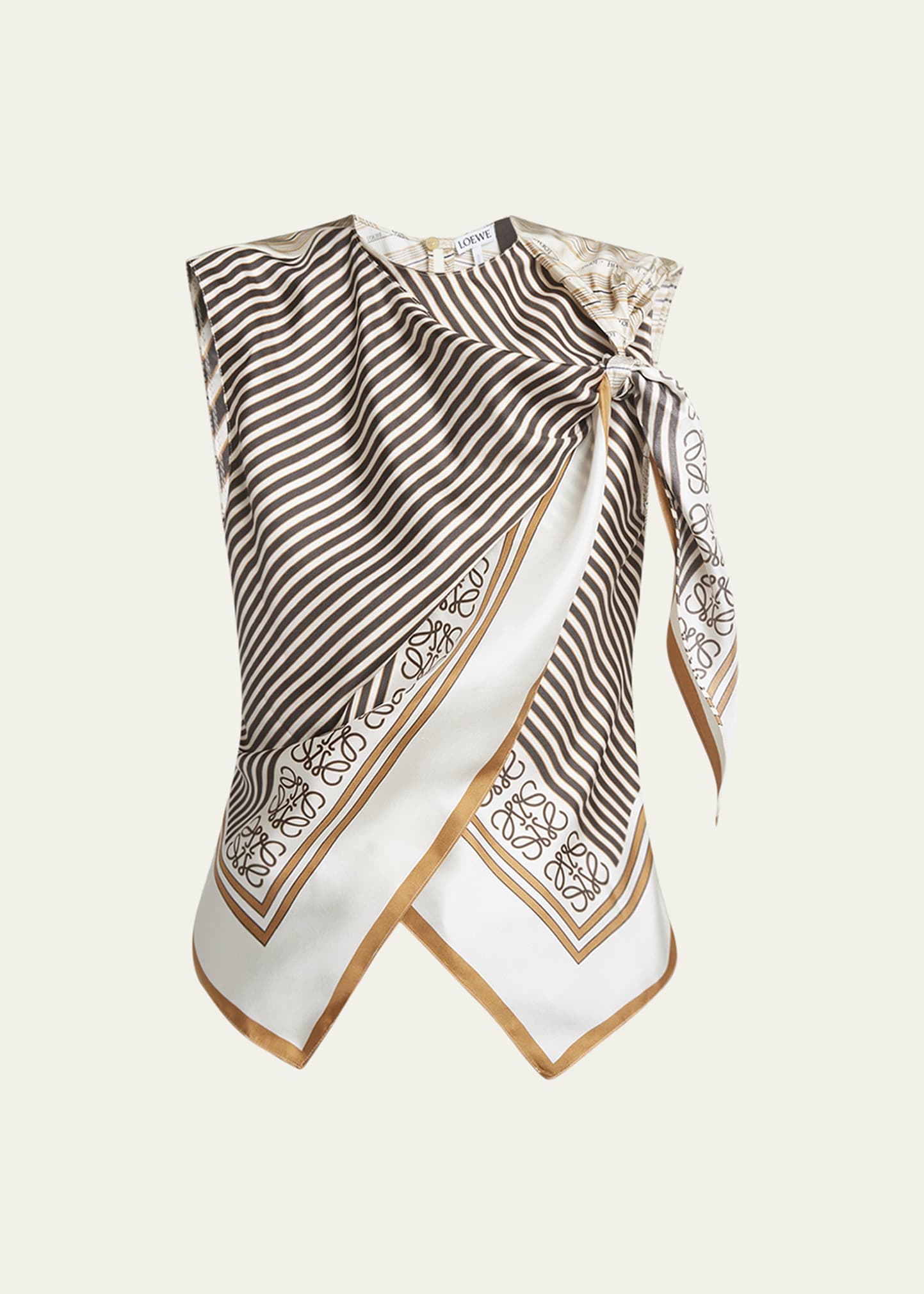 【関税&送料込】Loewe Scarf Loewe checkerboard scarf Stall white beige with tag 180cm