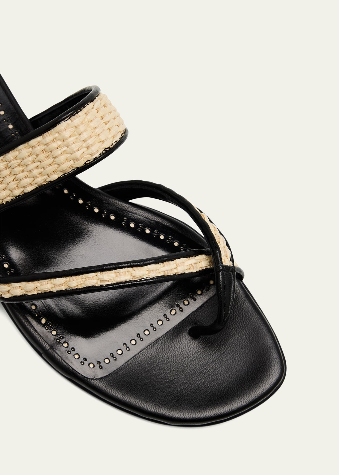 Manolo Blahnik Susara Woven Flat Slide Sandals - Bergdorf Goodman