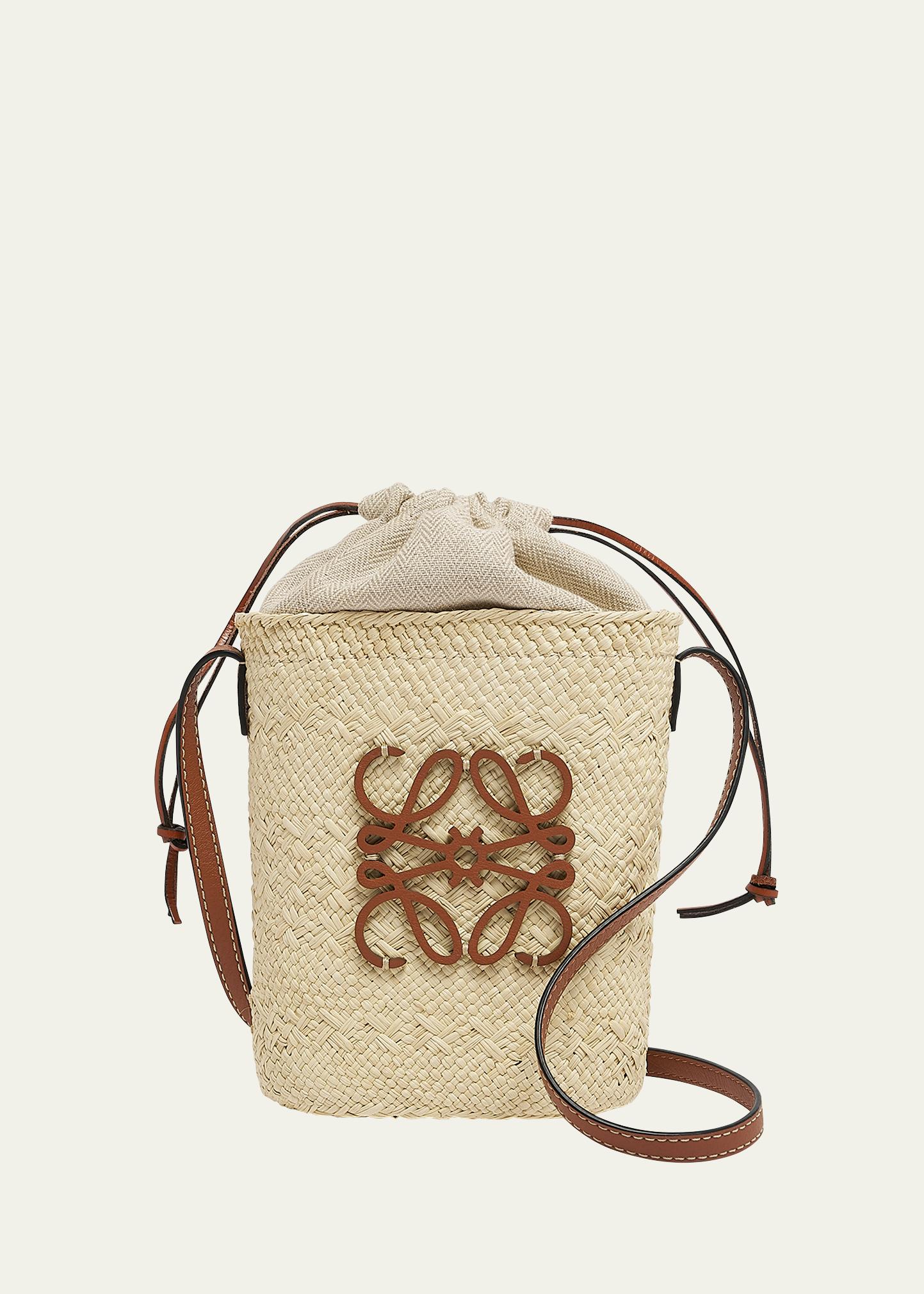 LOEWE x Paula's Ibiza Anagram Pocket Crossbody Bag in Iraca Palm