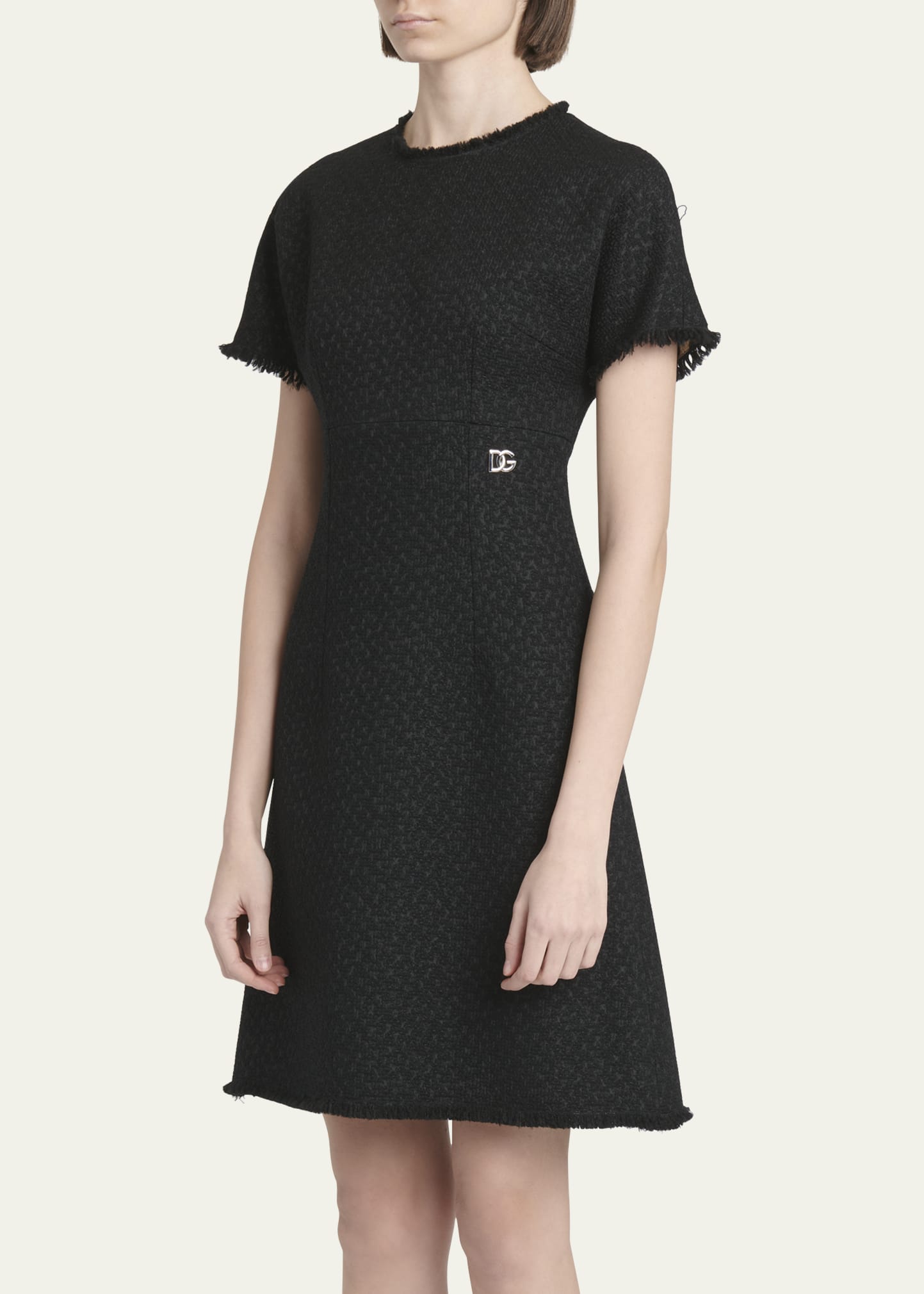 Dolce&Gabbana Rachel Tweed Fringe Short Dress - Bergdorf Goodman