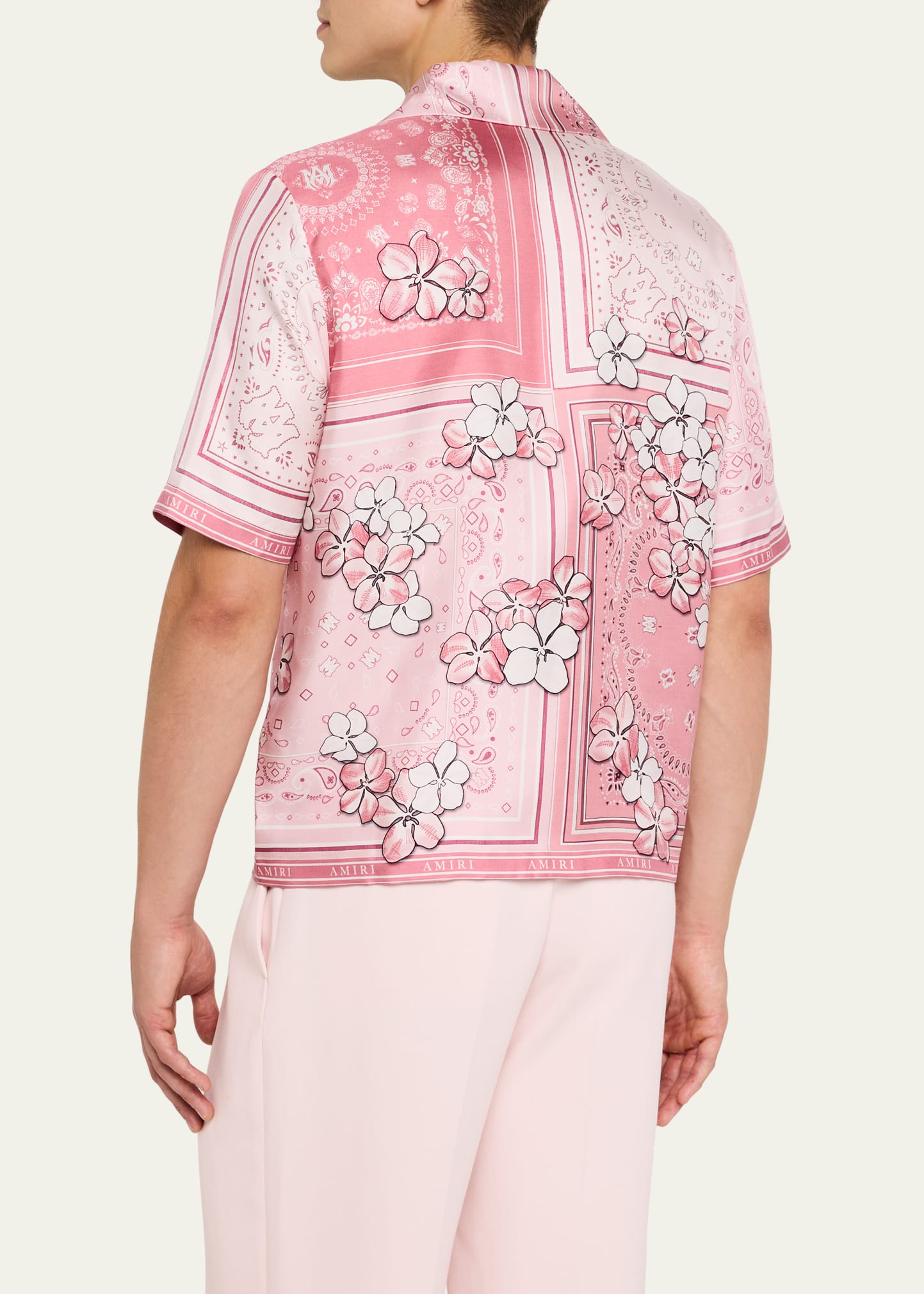Amiri Men's Bandana Floral Silk Camp Shirt - Bergdorf Goodman