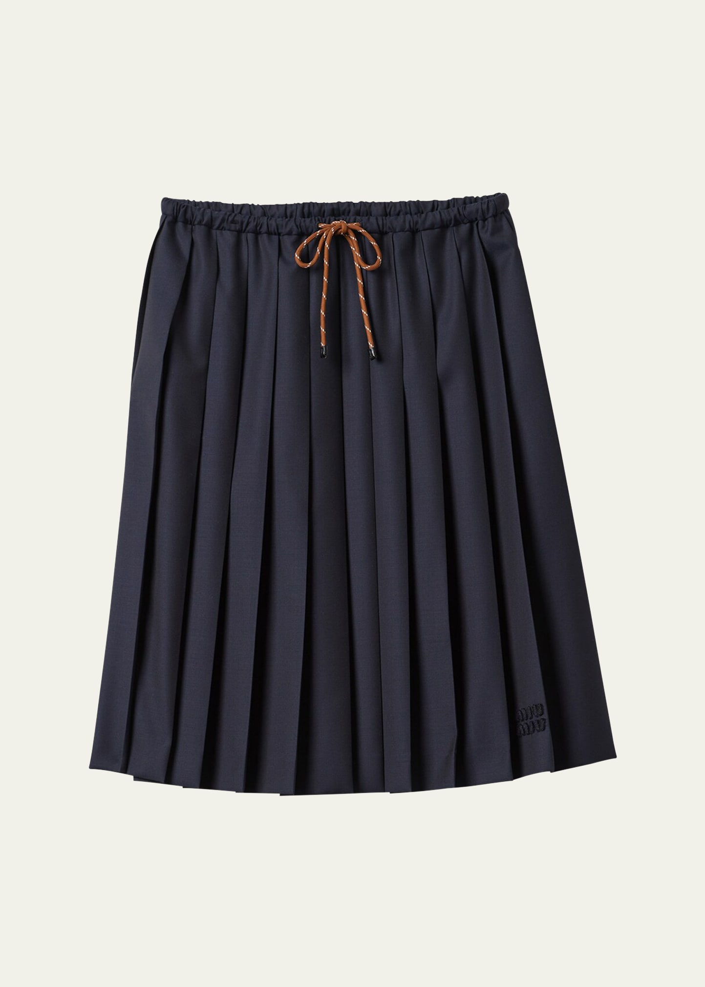 【mnem】MAMYU Pleated Skirt Pants Miu Miu Double-Waist Pleated Skirt - Bergdorf Goodman