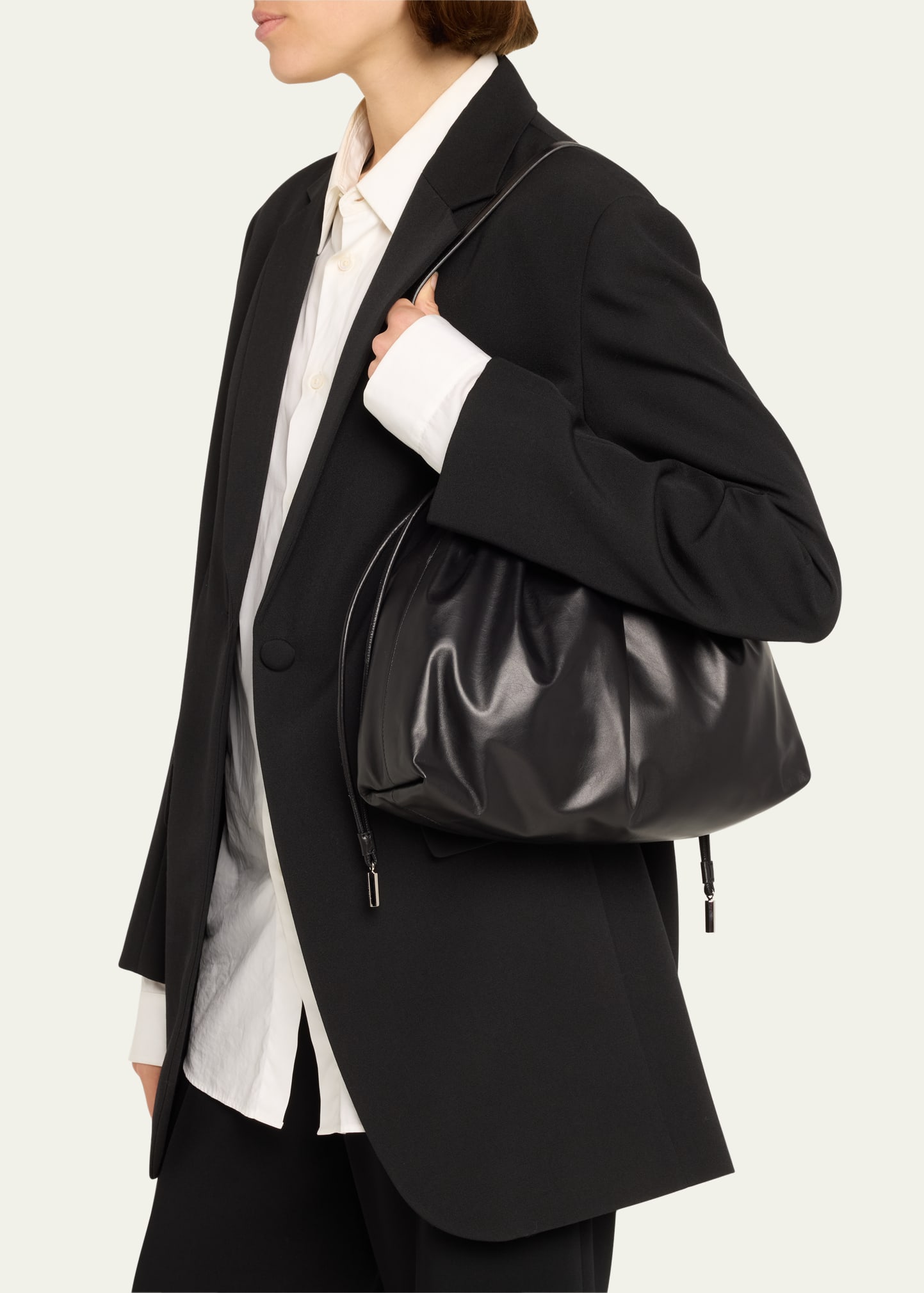 完売必至★THE ROW ザ・ロウ Angy light Napa leather hobo bag THE ROW Angy Hobo in Light Nappa Leather - Bergdorf Goodman