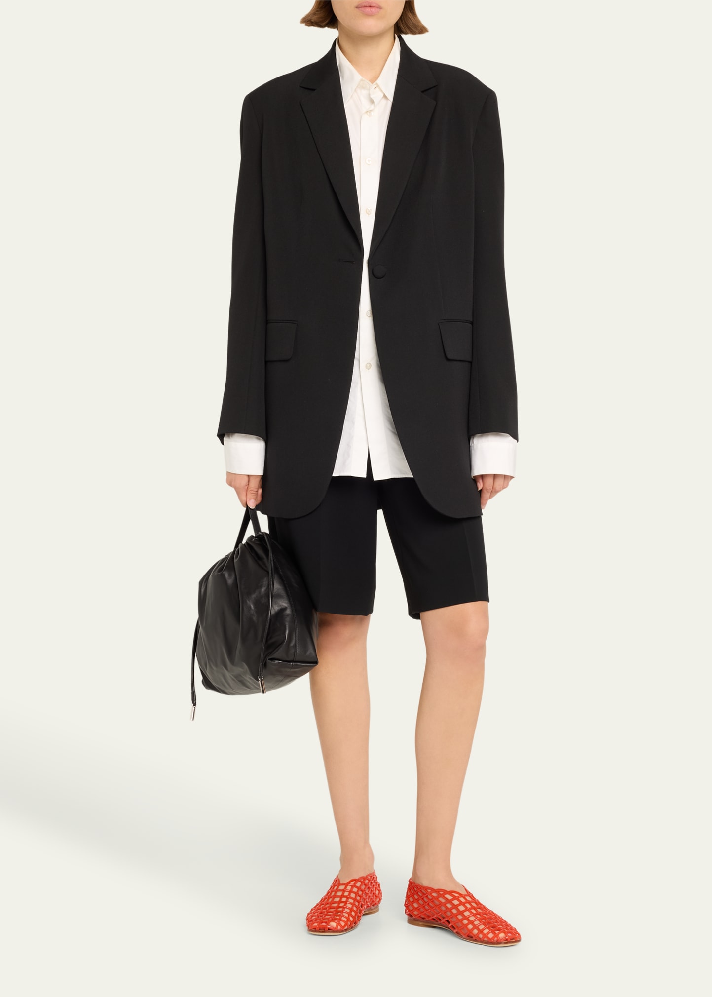 THE ROW Angy Hobo in Light Nappa Leather - Bergdorf Goodman
