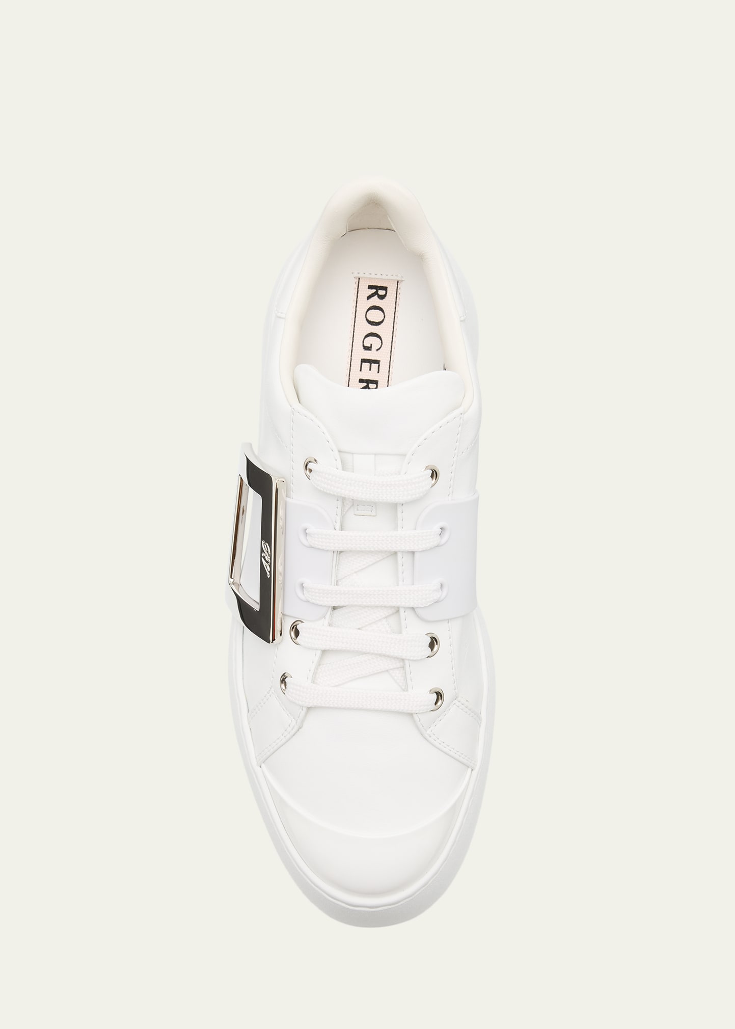Roger Vivier Viv Skate Leather Buckle Sneakers - Bergdorf Goodman