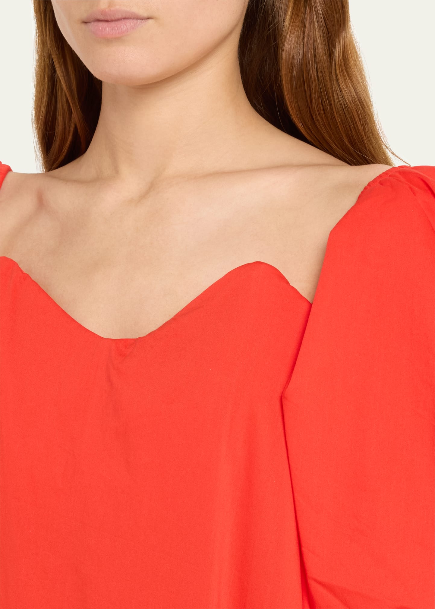 caroline constas palmer dress red Caroline Constas Palmer Off-the-shoulder Cotton-blend Poplin Maxi Dress in  Red