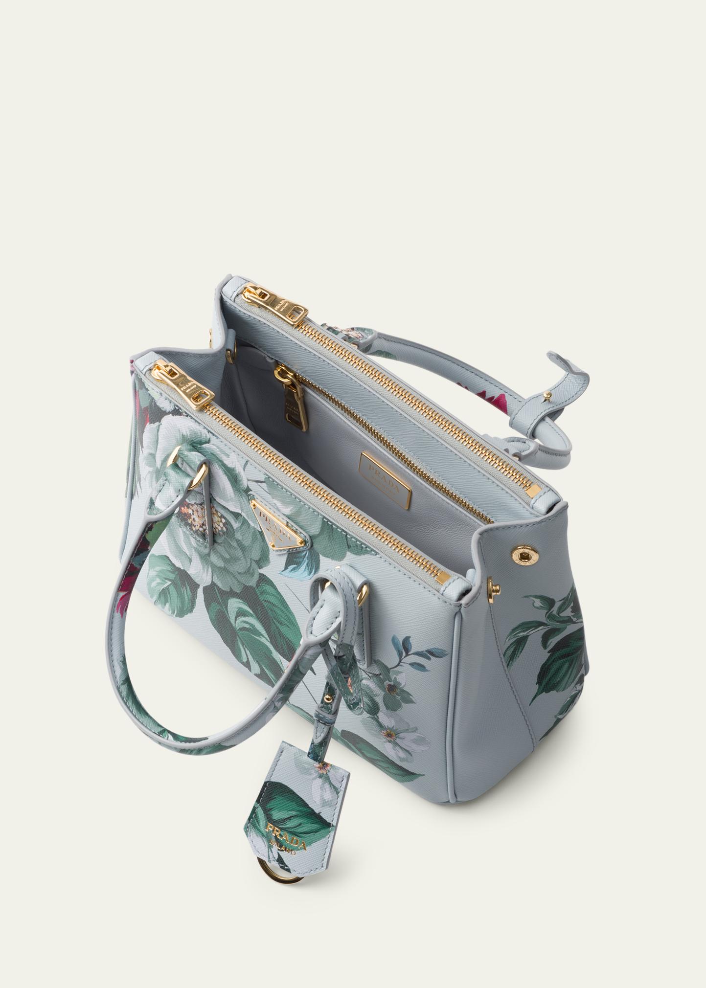 プラダ　フラワーバッグ　ガレリア Prada Galleria Flower-Print Leather Top-Handle Bag - Bergdorf Goodman