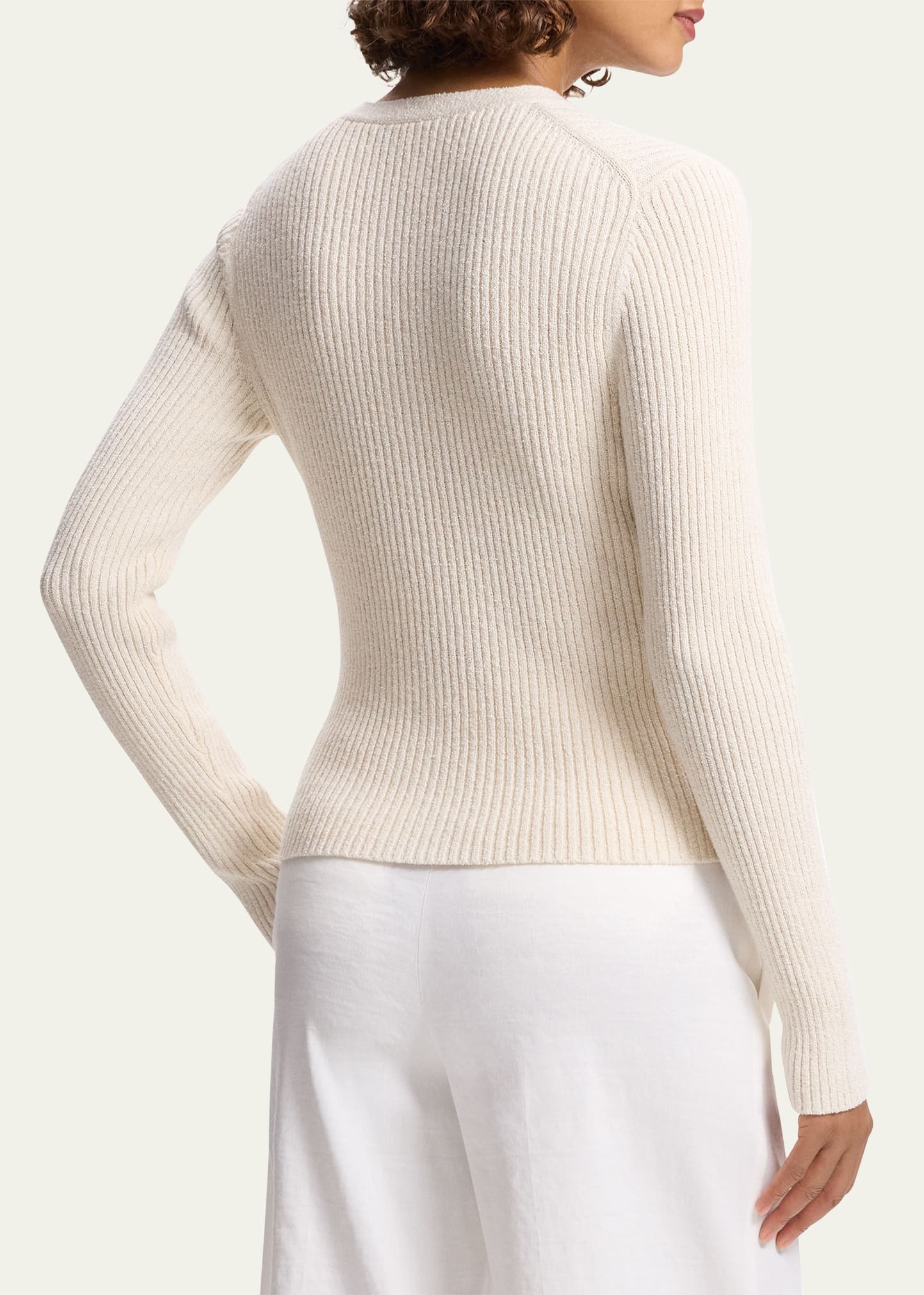 Theory Wooster Crepe Knit Fitted Cardi 白 Theory Wooster Crepe Knit Fitted Cardi 白