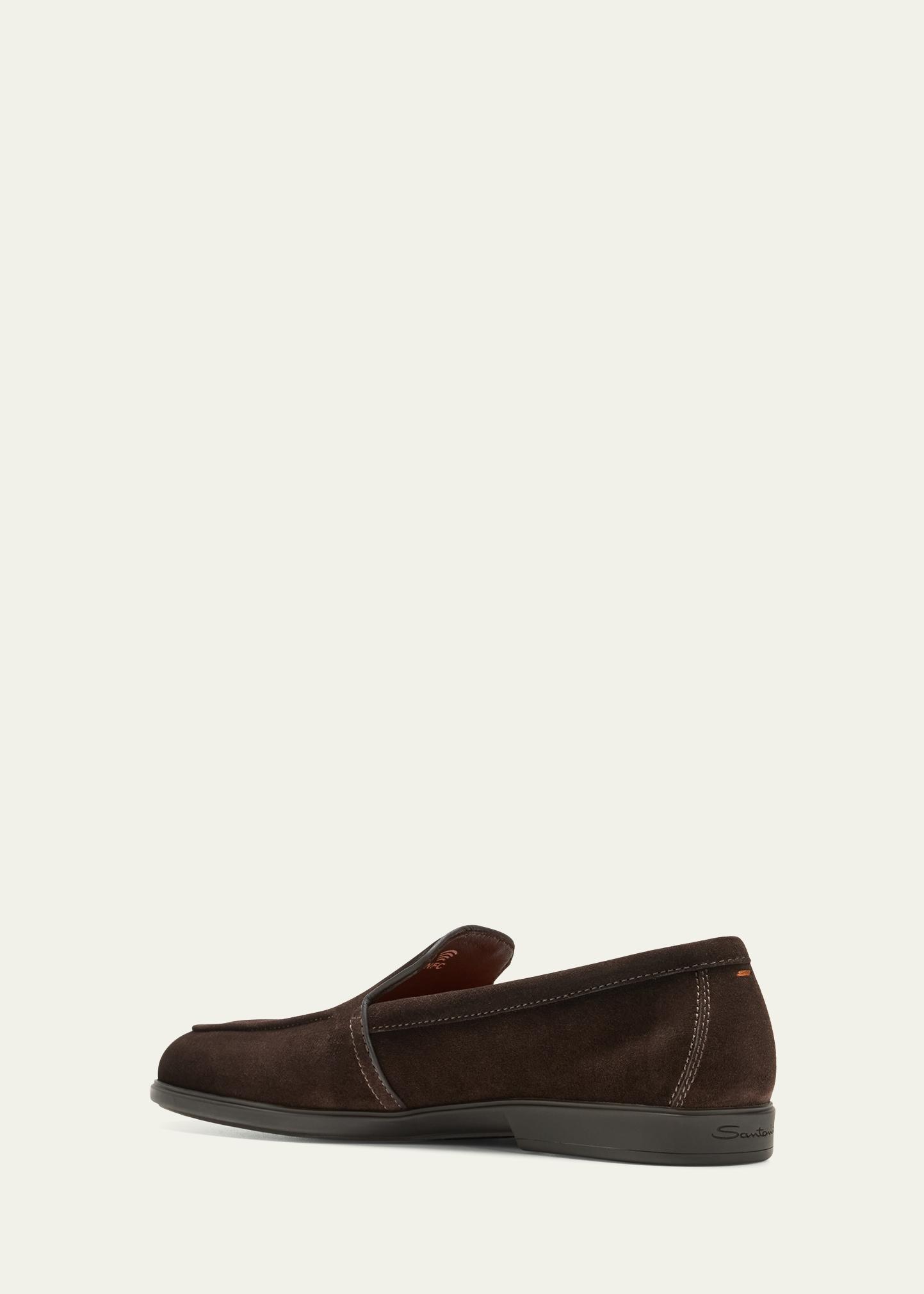 SANDRINO - Malibu\' Suede Bit Loafer (Men) Santoni - Malibu Brown Suede Loafer | Mitchell Stores main image 3