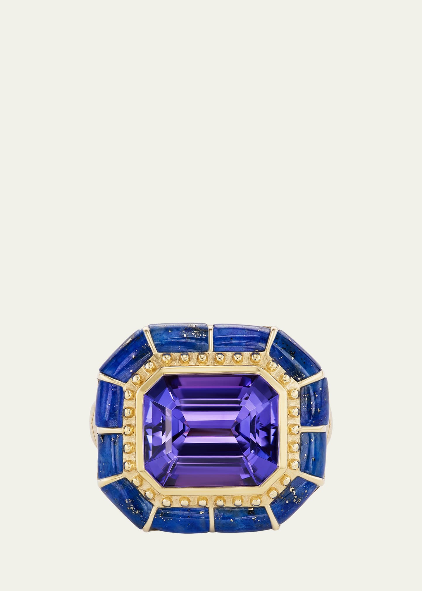 Orly Marcel OAK 18K Yellow Gold Tanzanite and Lapis Statement Ring, Size 6.5 - Bergdorf Goodman Orly Marcel OAK 18K Yellow Gold... 