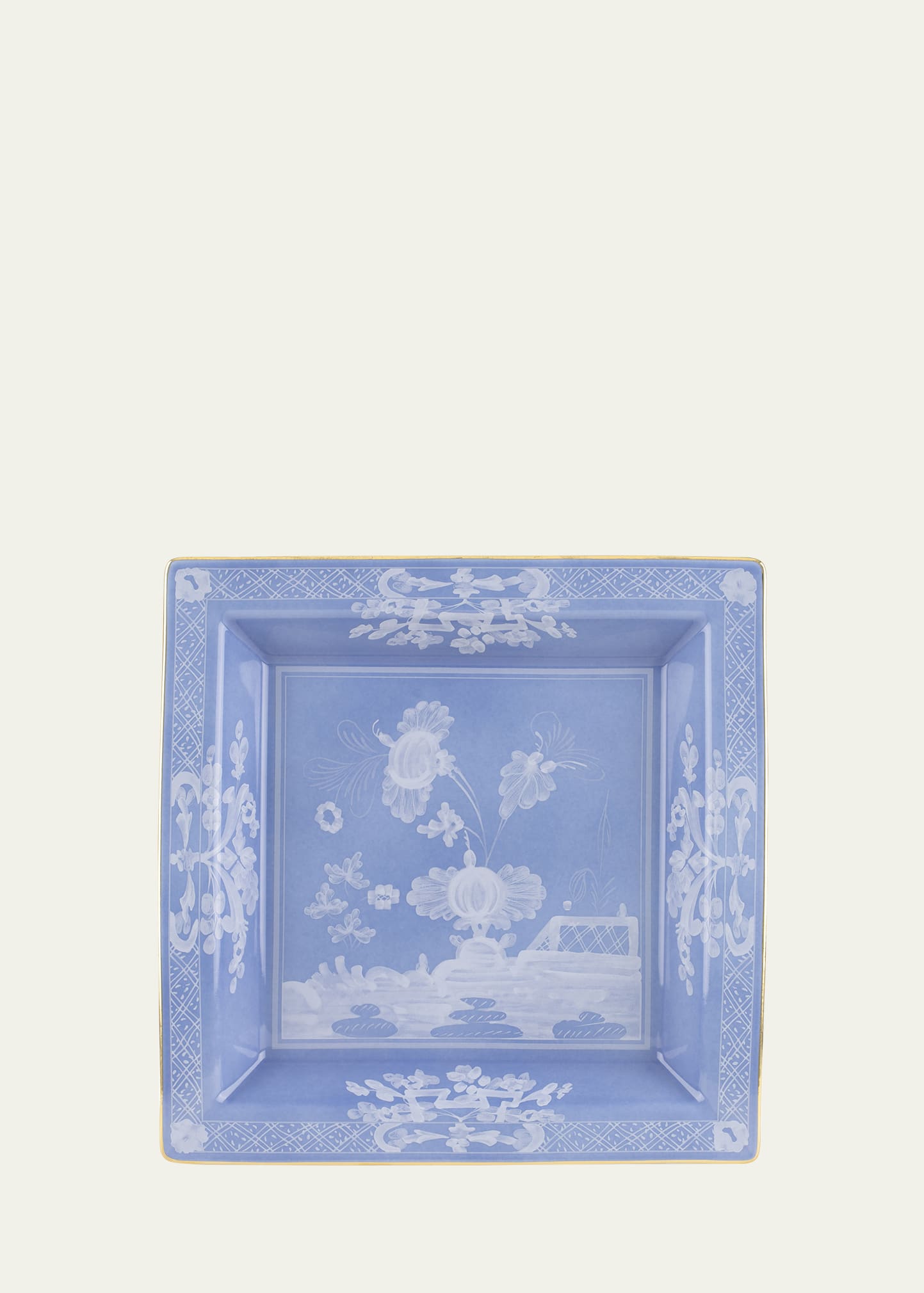 GINORI 1735 Pervinca Square Porcelain Tray