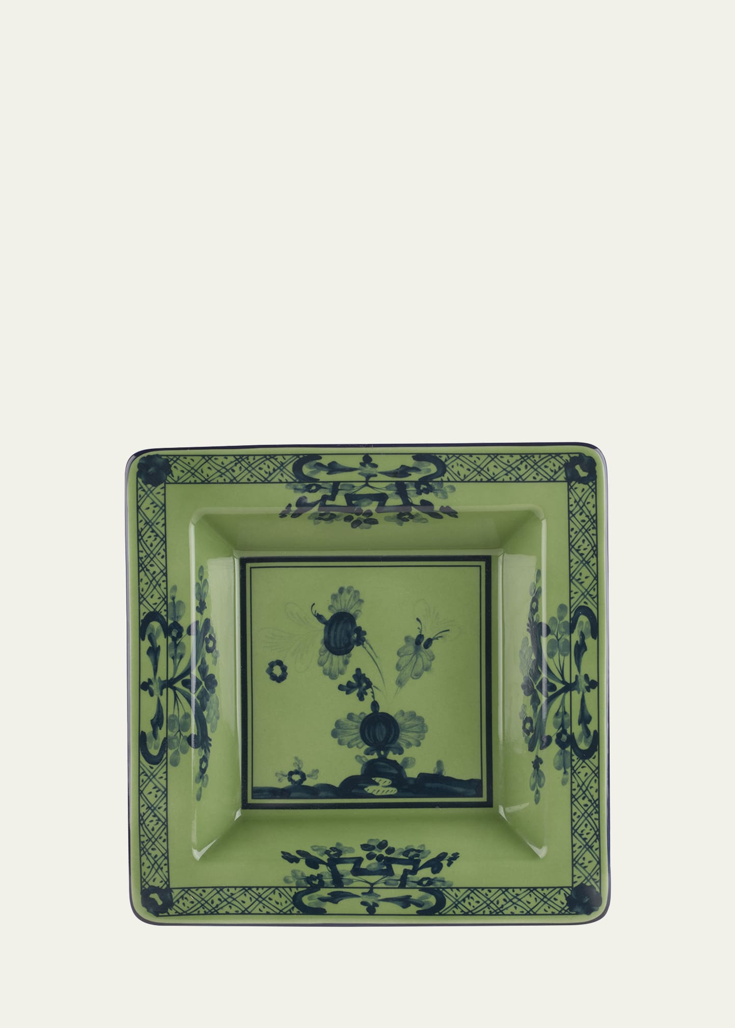 GINORI 1735 Oriente Italiano Malachite Vide Poche, 7.1" Square