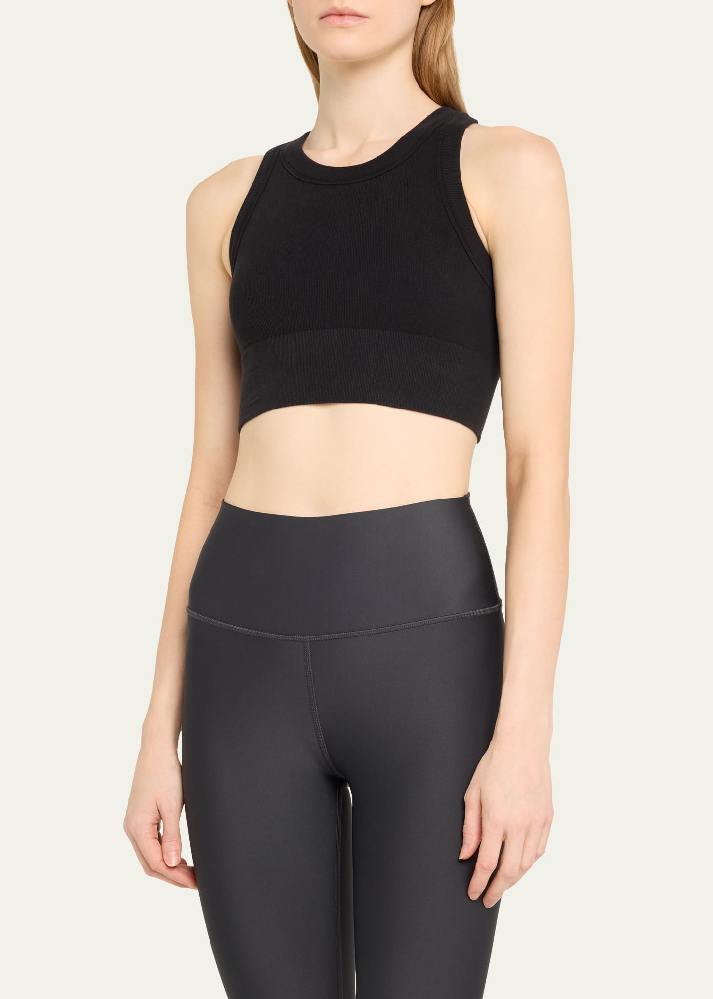 Alo Yoga Seamless Delight High-Neck Sports Bra - Bergdorf Goodman