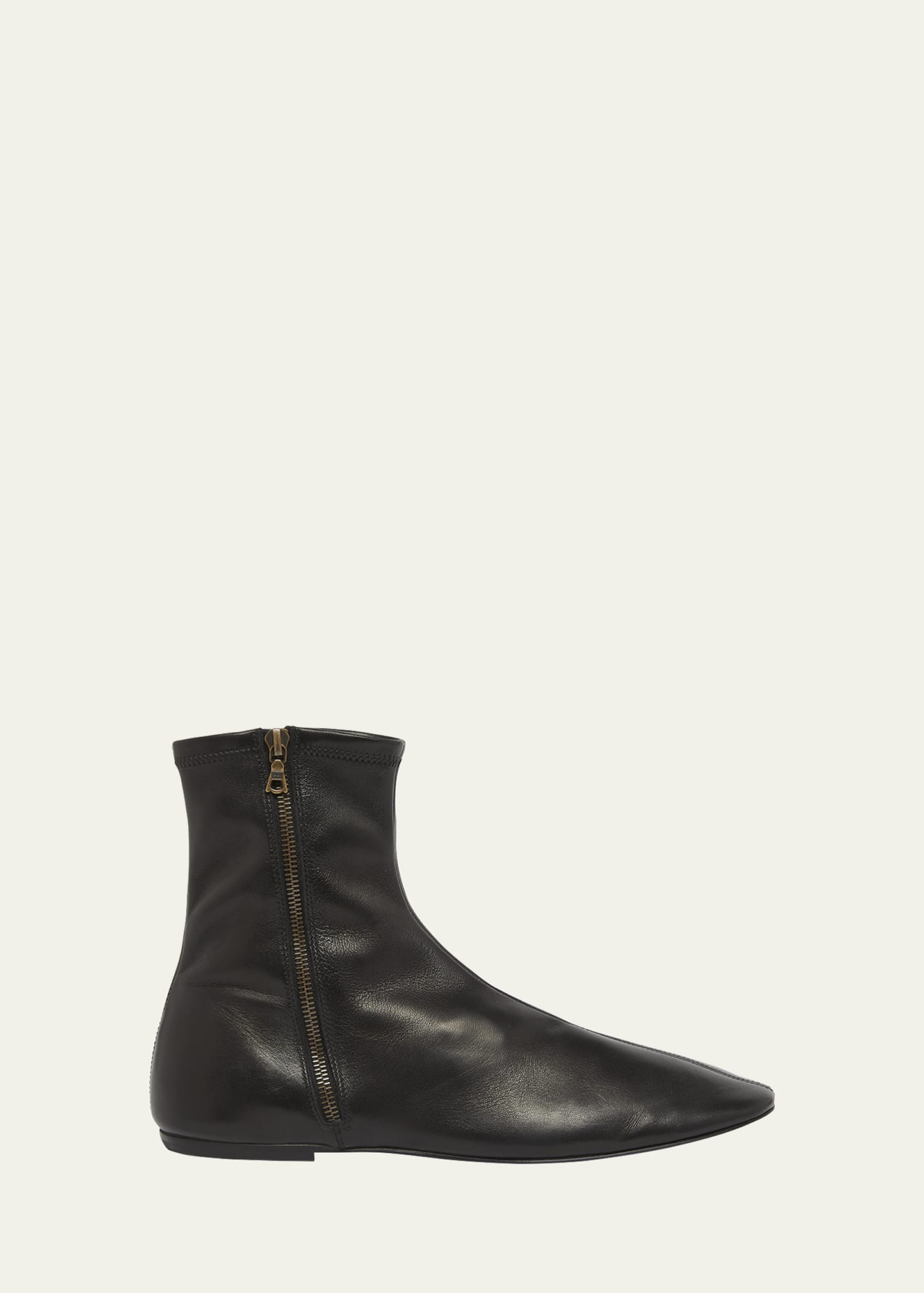 Patent leather flat ankle boots online