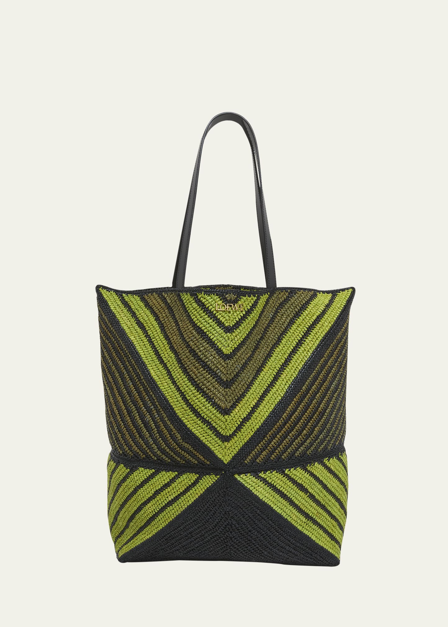 Loewe Men's Puzzle Fold Large Raffia Tote Bag - Bergdorf Goodman