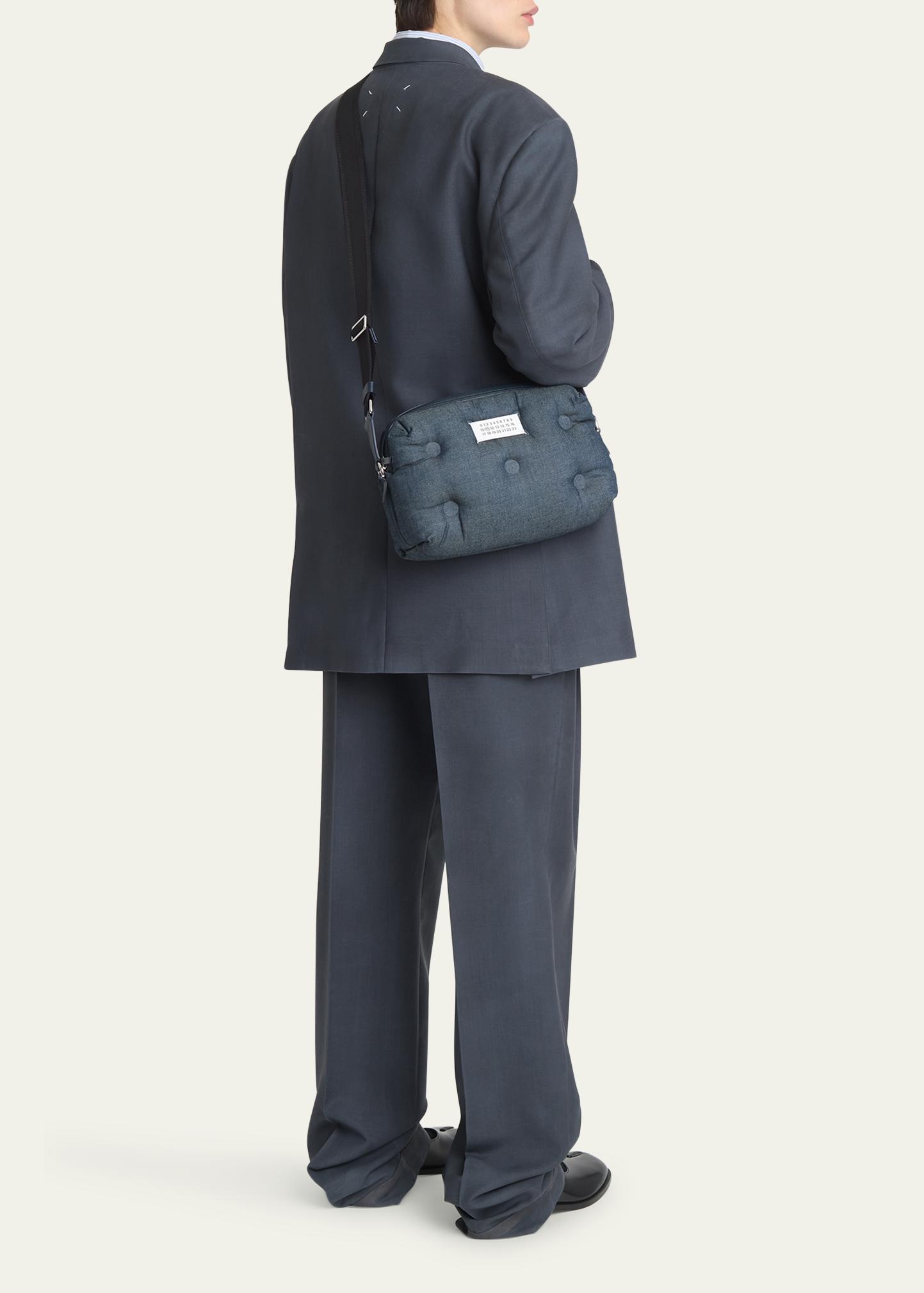 Maison Margiela Glam Slam Quilted Denim Camera Crossbody Bag