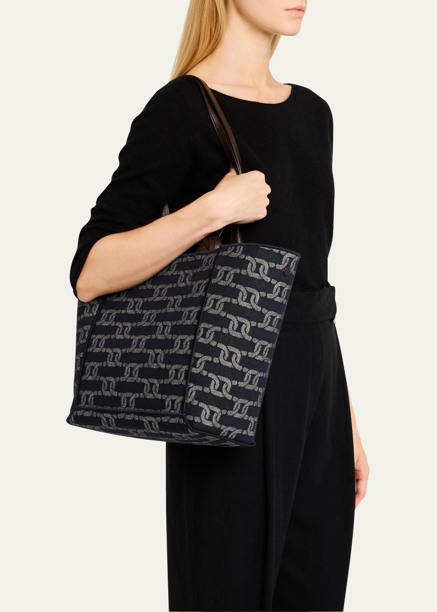Tod's Chain-Link Denim Top-Handle Bag - Bergdorf Goodman