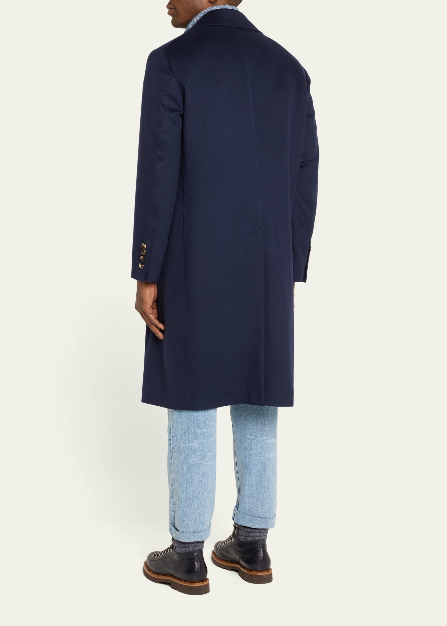 Brunello Cucinelli Men's Cashmere Vicuna Long Coat - Bergdorf Goodman